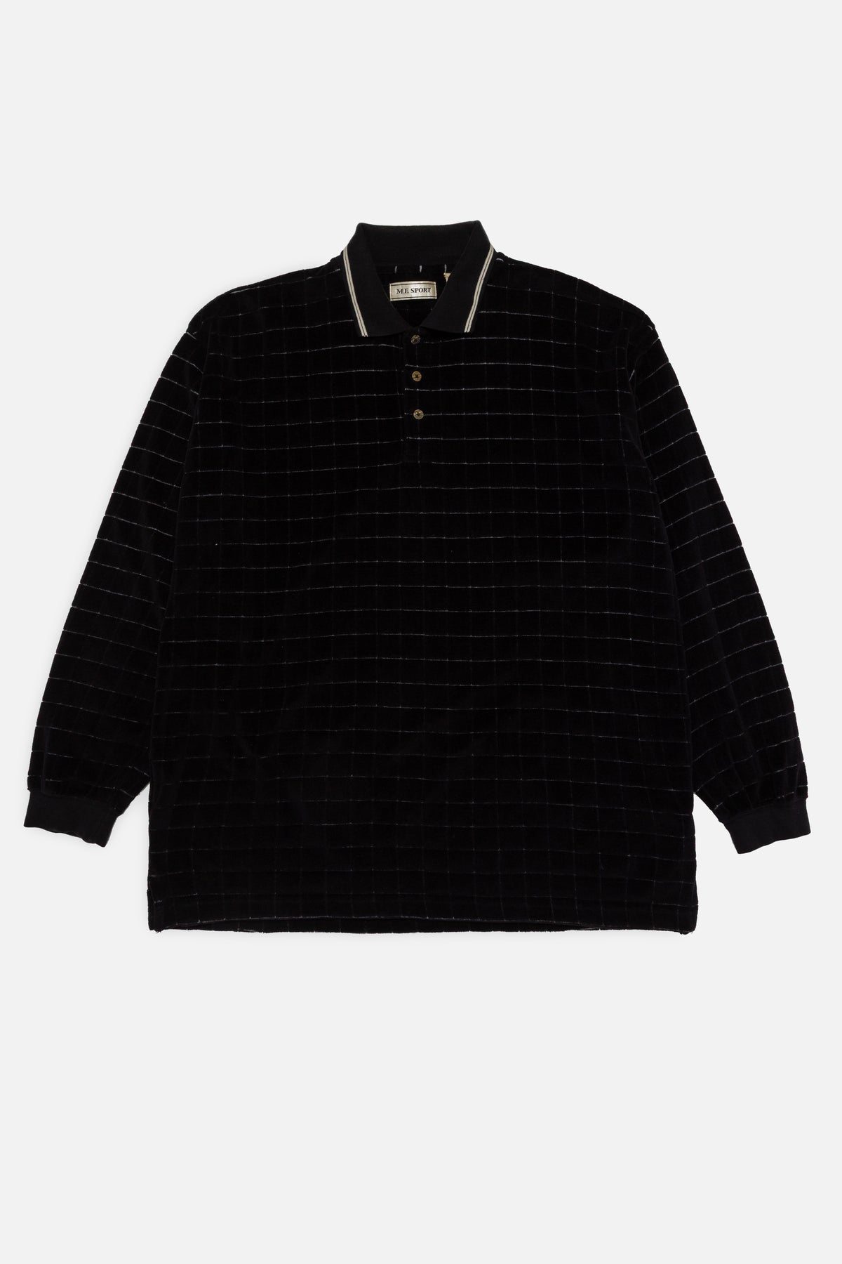 Vintage Velvet Collared Long-Sleeve Shirt