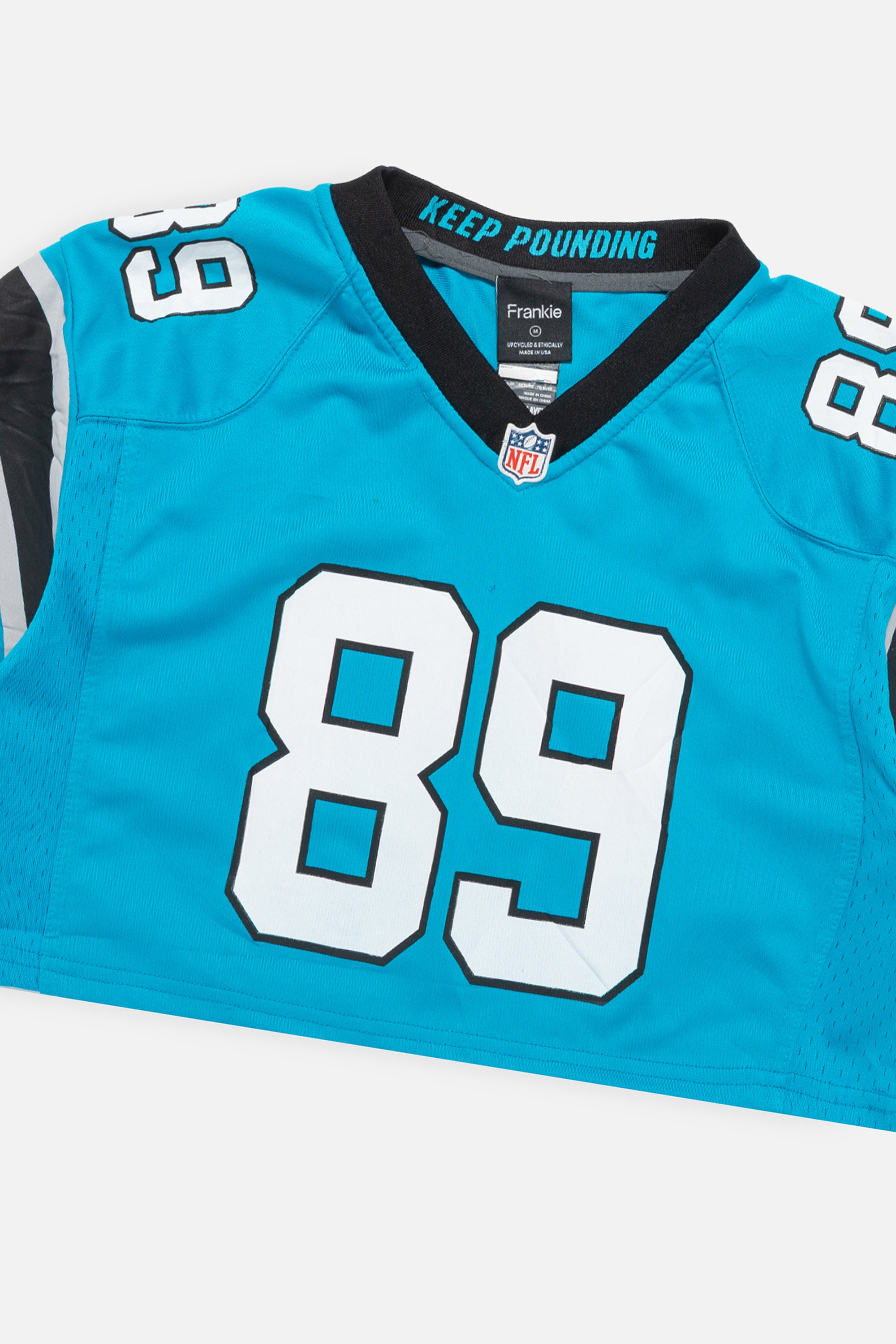 Rework Carolina Panthers Crop Jersey