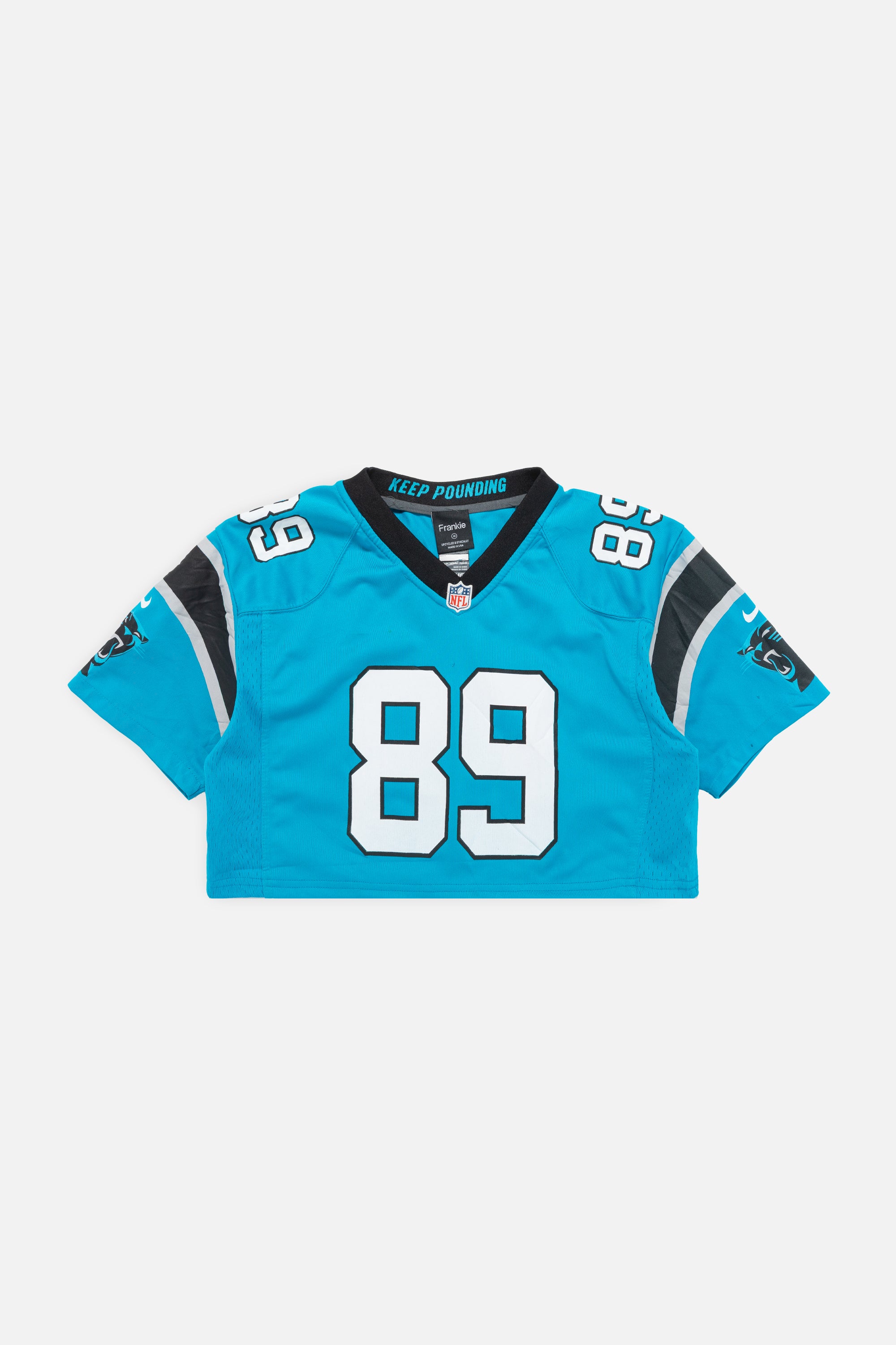 Rework Carolina Panthers Crop Jersey