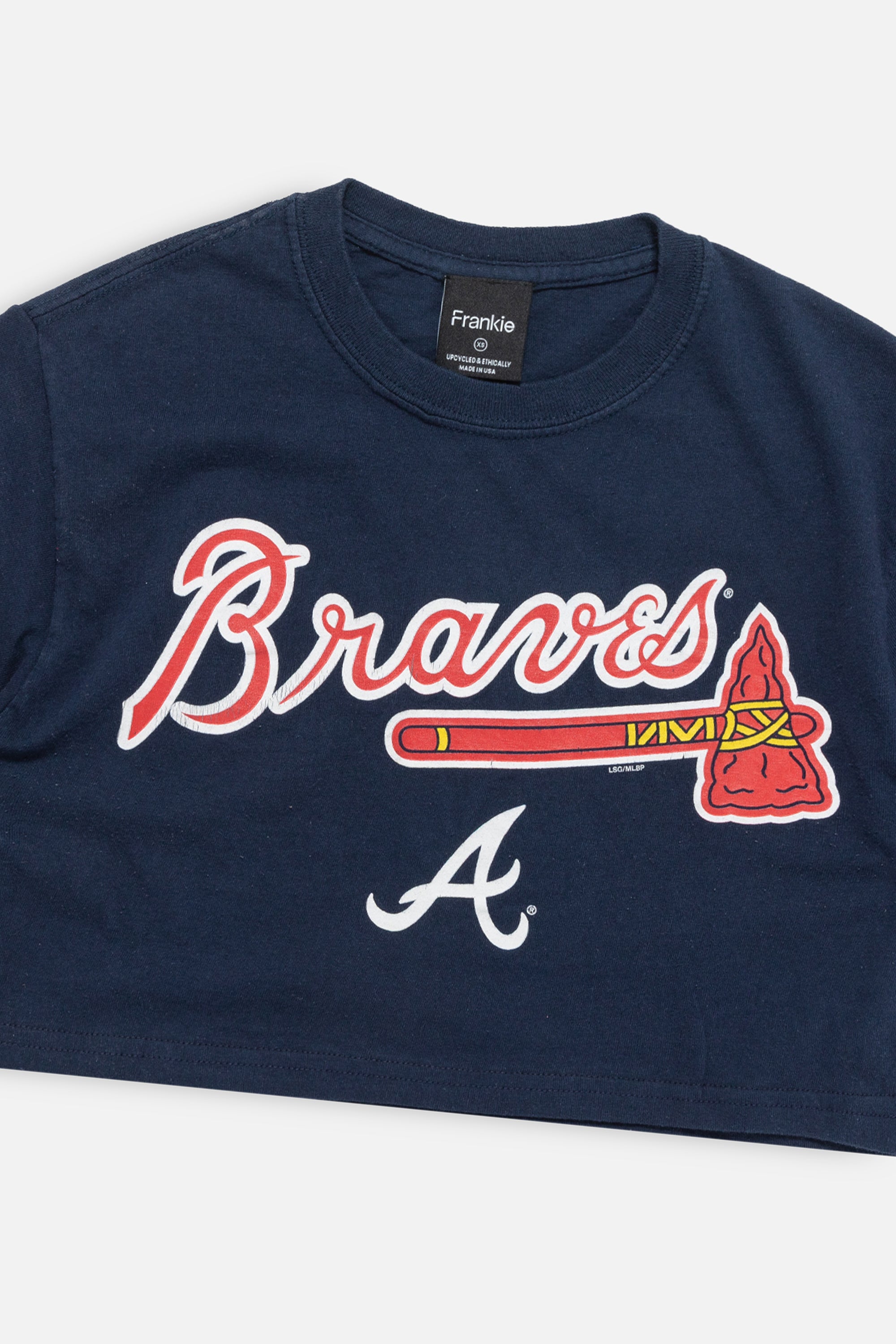 Rework Atlanta Braves Crop Tee