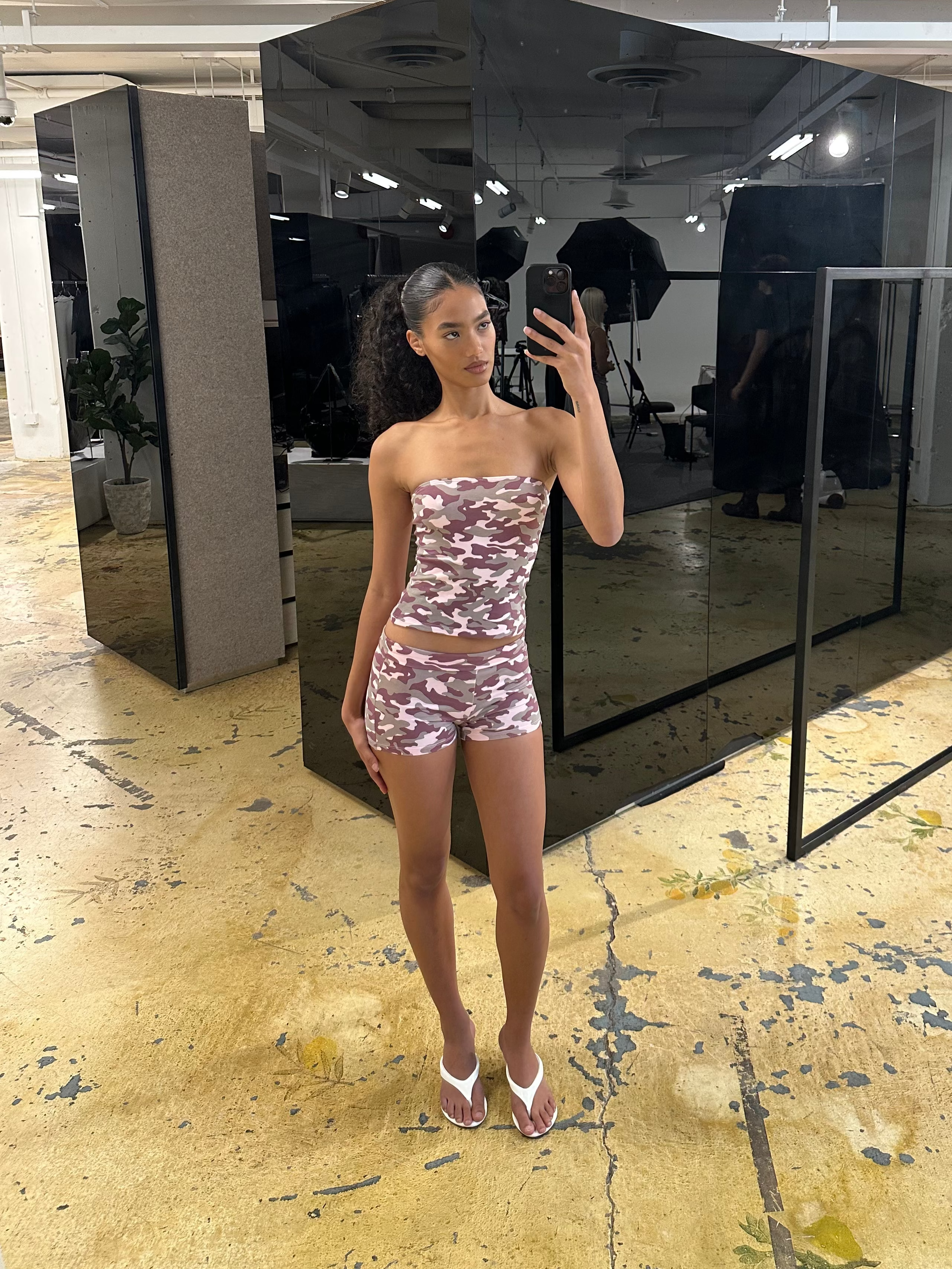 Camo Tube Top - Pink