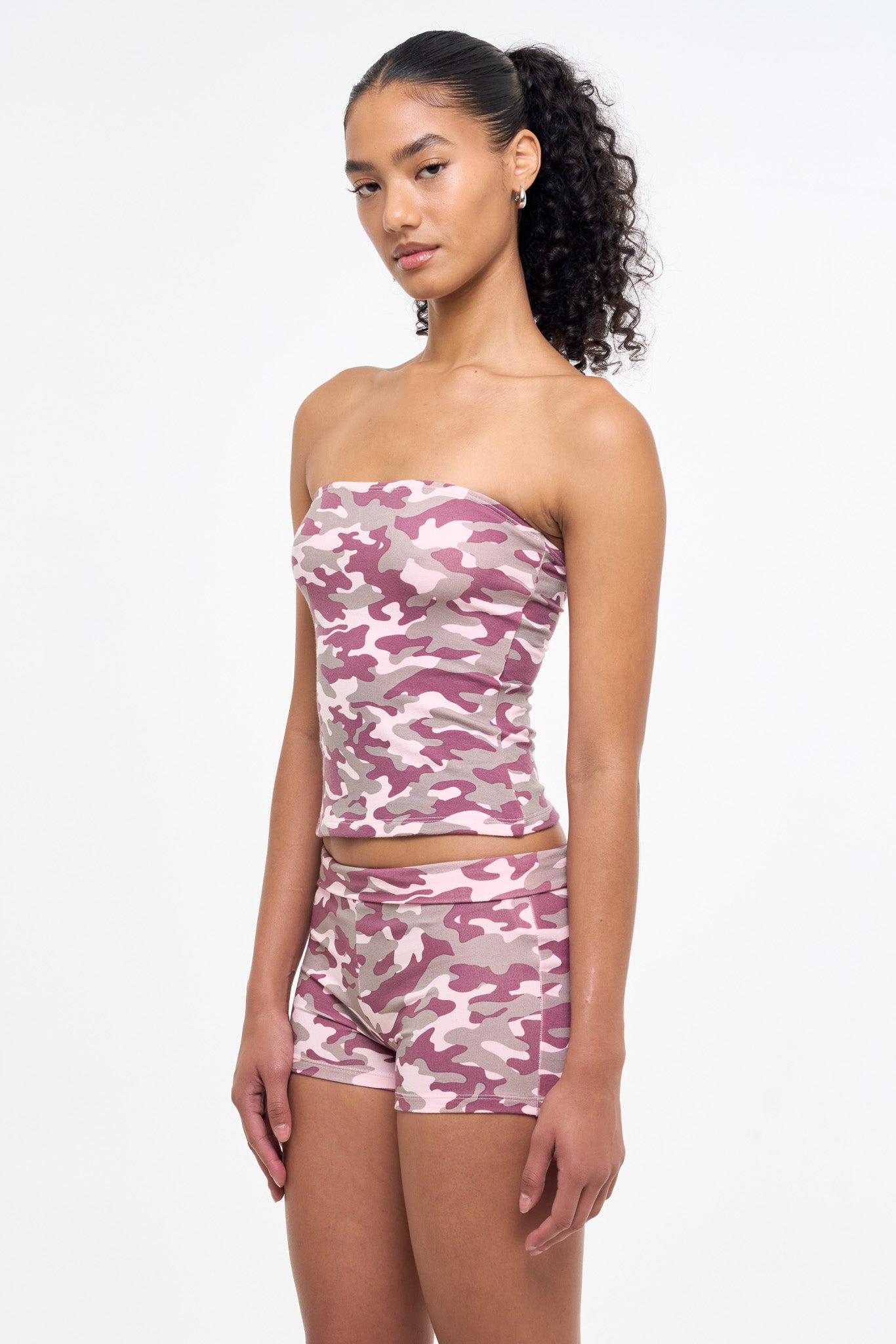 Camo Tube Top - Pink-TOPS-Frankie-Frankie Collective