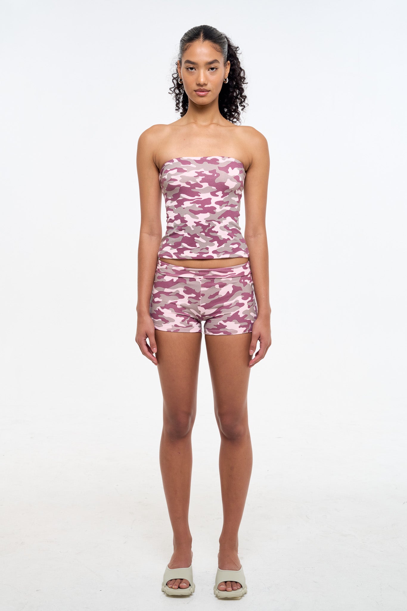 Camo Tube Top - Pink-TOPS-Frankie-Frankie Collective