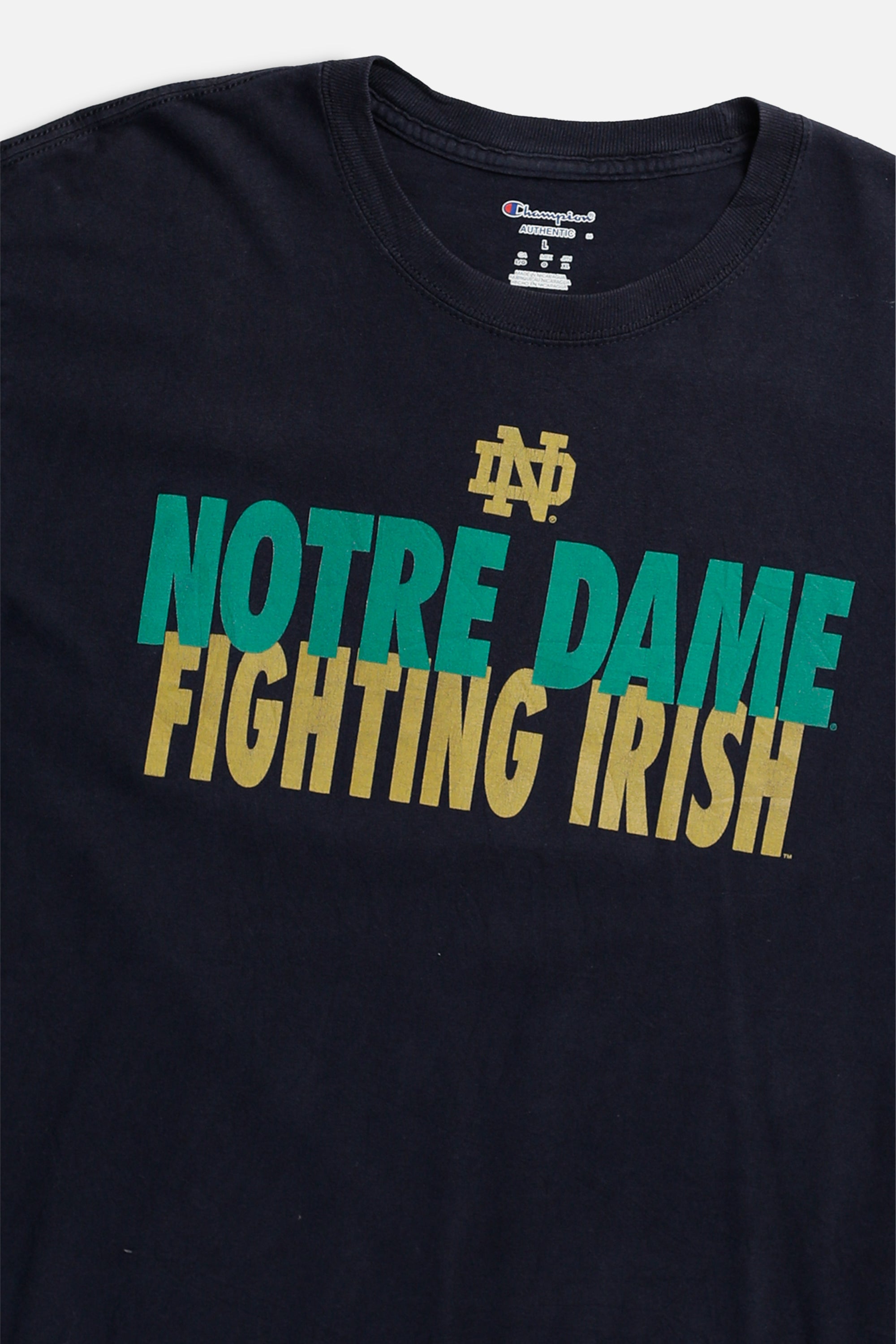 Notre Dame Fighting Irish Tee - M-TSHIRTS-Varsity-M-Frankie Collective Rare Vintage Streetwear Reworks