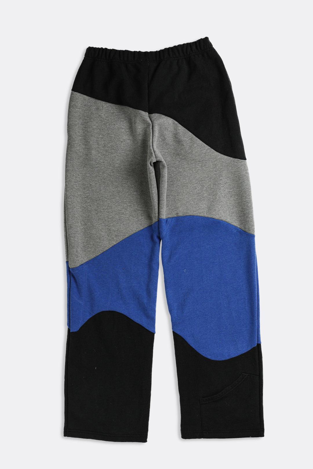 Rework Champion Wave Sweatpants - L-BOTTOMS-Champion-Frankie Collective Rare Vintage Streetwear Reworks