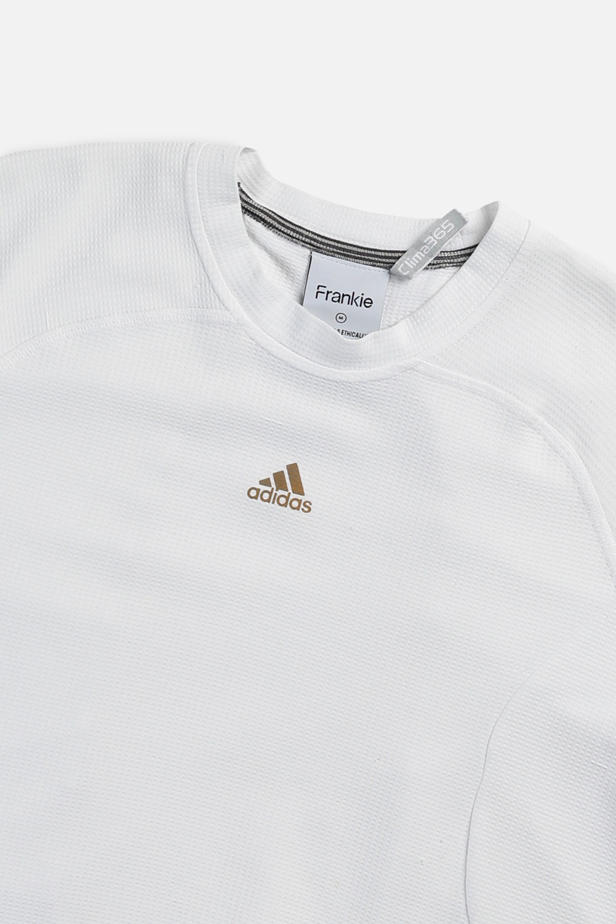Rework Adidas Crop Tee - M-TOPS-Adidas-M-Frankie Collective Rare Vintage Streetwear Reworks