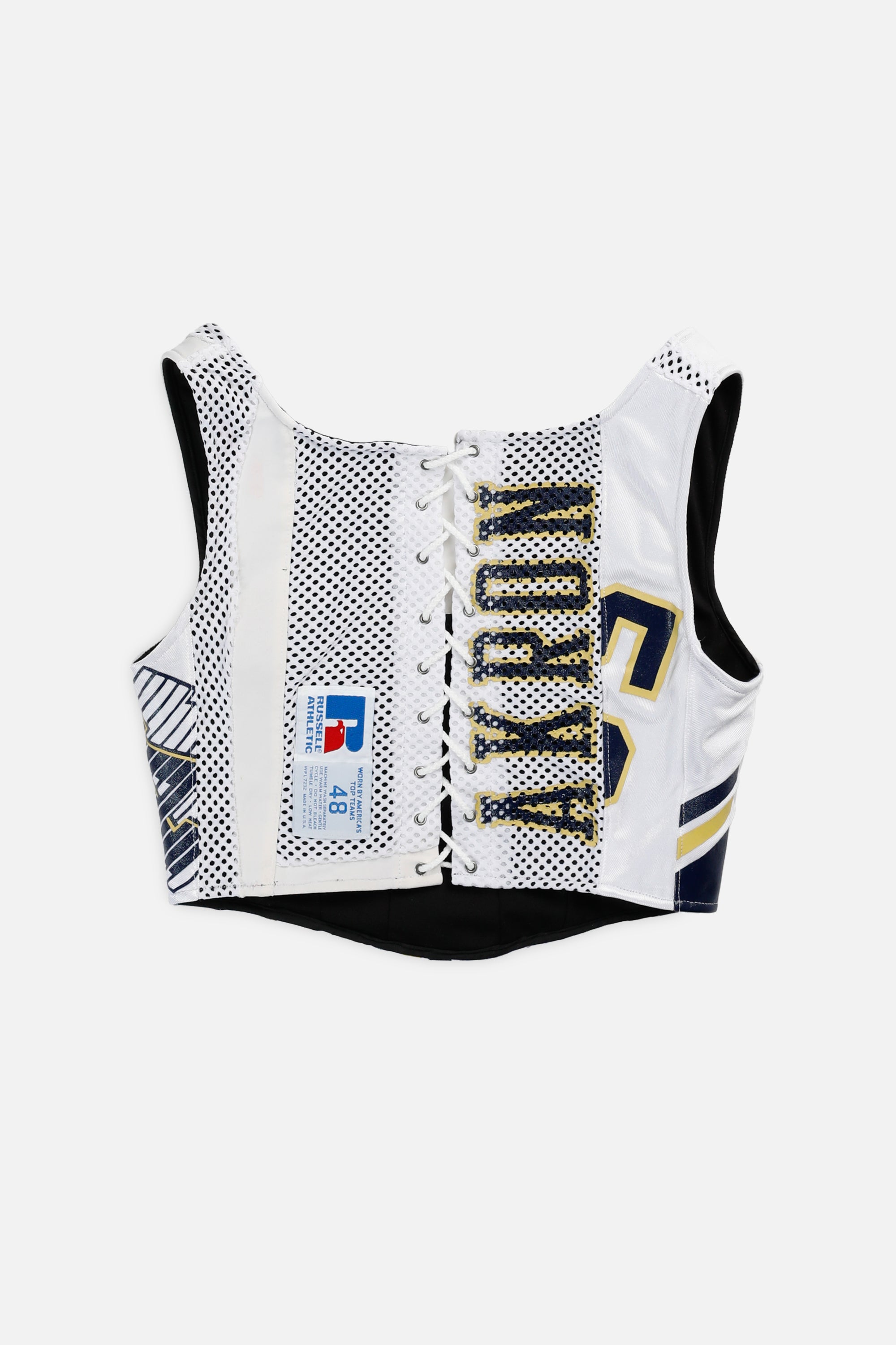 Rework Akron Zips NCAA Corset - M-TOPS-NCAA-M-Frankie Collective Rare Vintage Streetwear Reworks