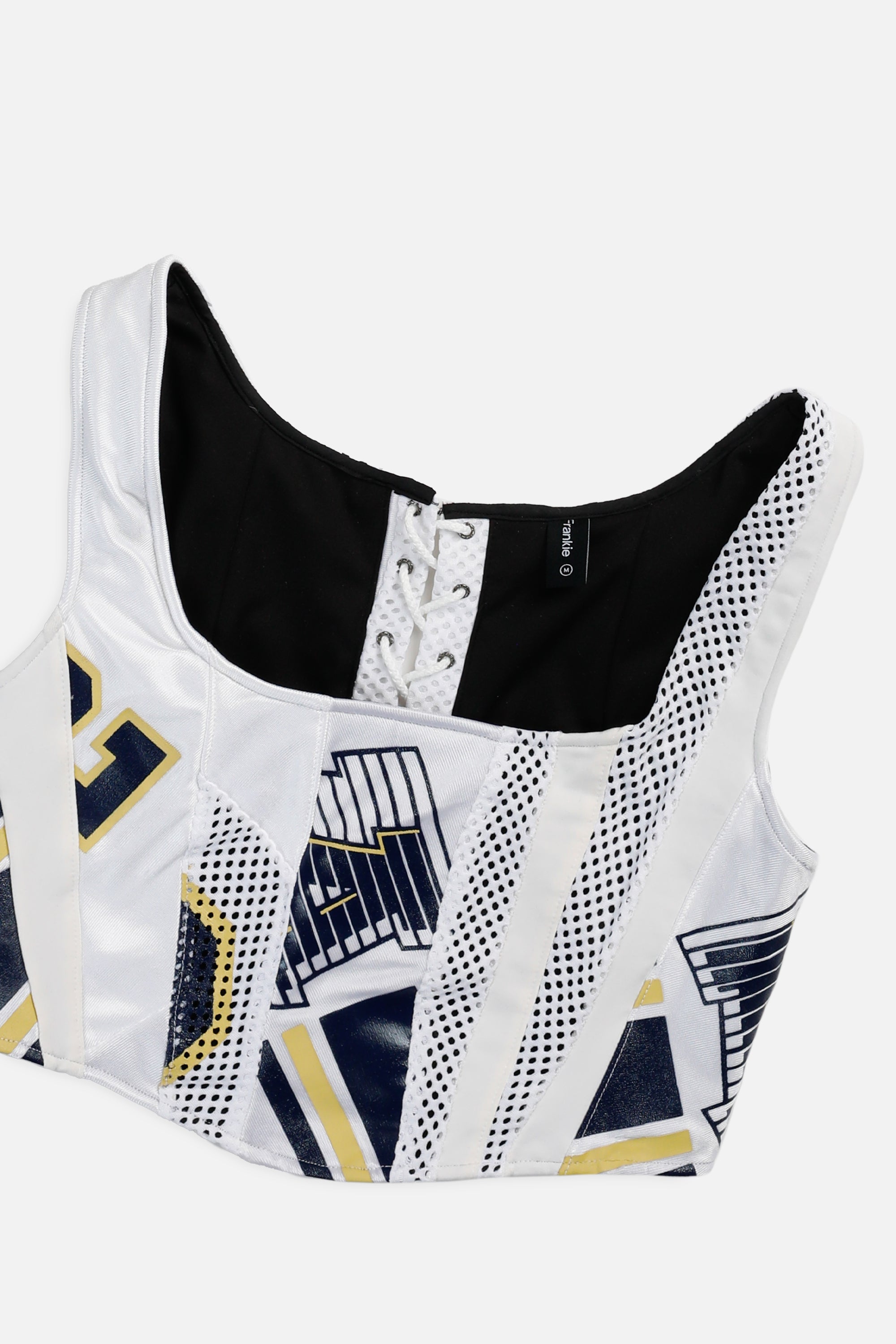 Rework Akron Zips NCAA Corset - M-TOPS-NCAA-M-Frankie Collective Rare Vintage Streetwear Reworks