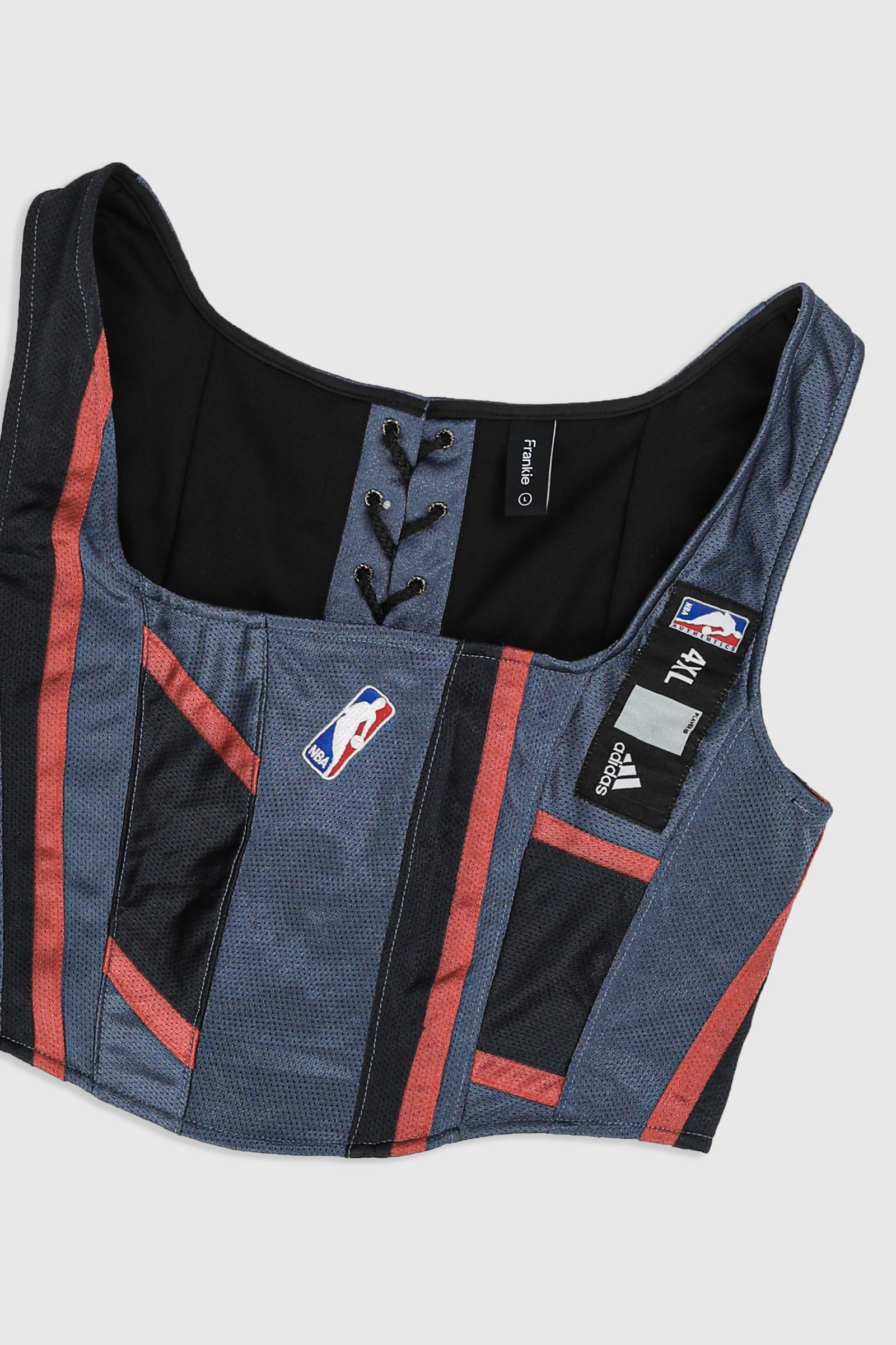 Rework Bobcats NBA Jersey Corset - L-TOPS-NBA-Frankie Collective Rare Vintage Streetwear Reworks