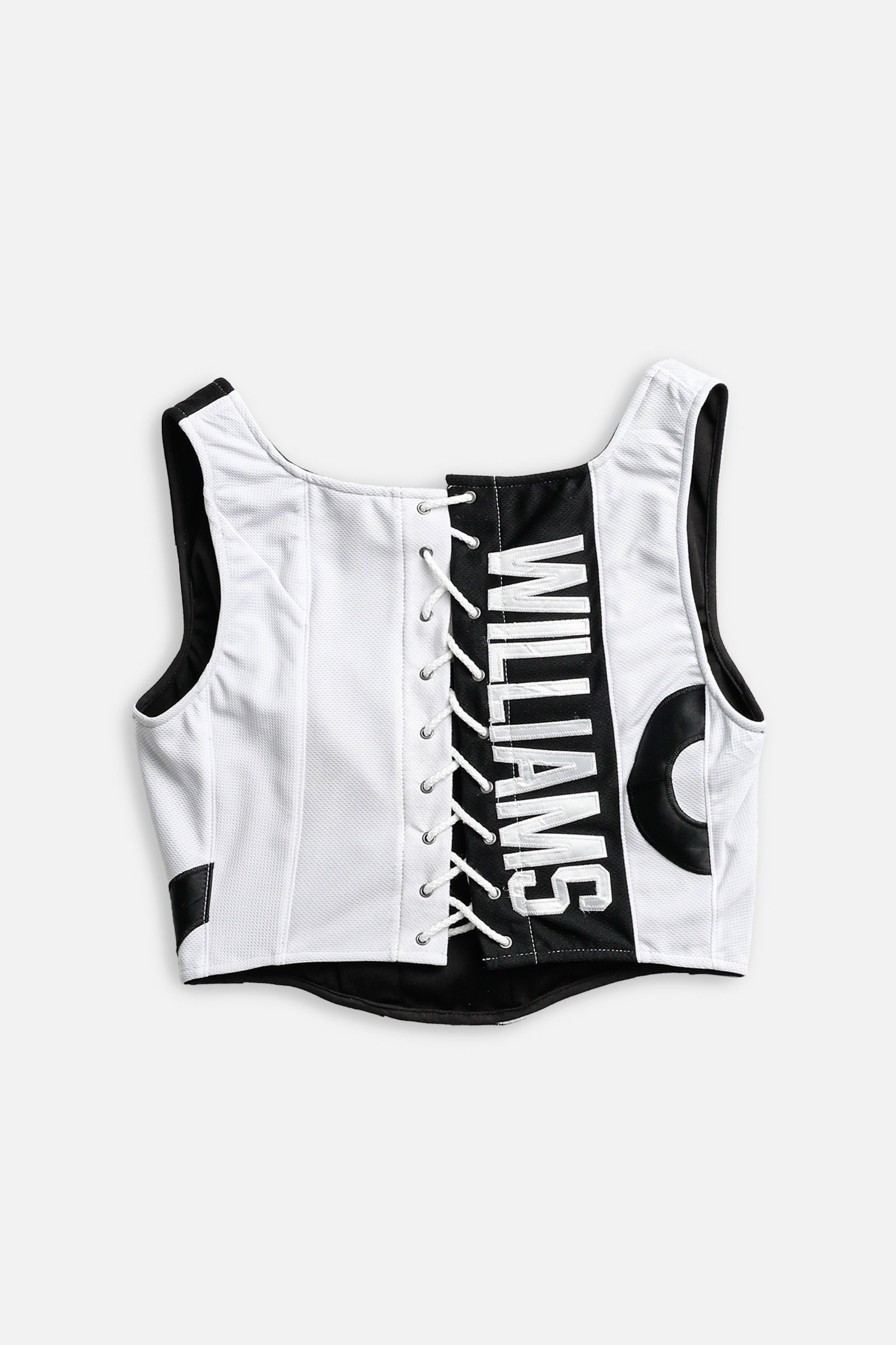 Rework Brooklyn Nets NBA Corset - S-TOPS-NBA-S-Frankie Collective Rare Vintage Streetwear Reworks