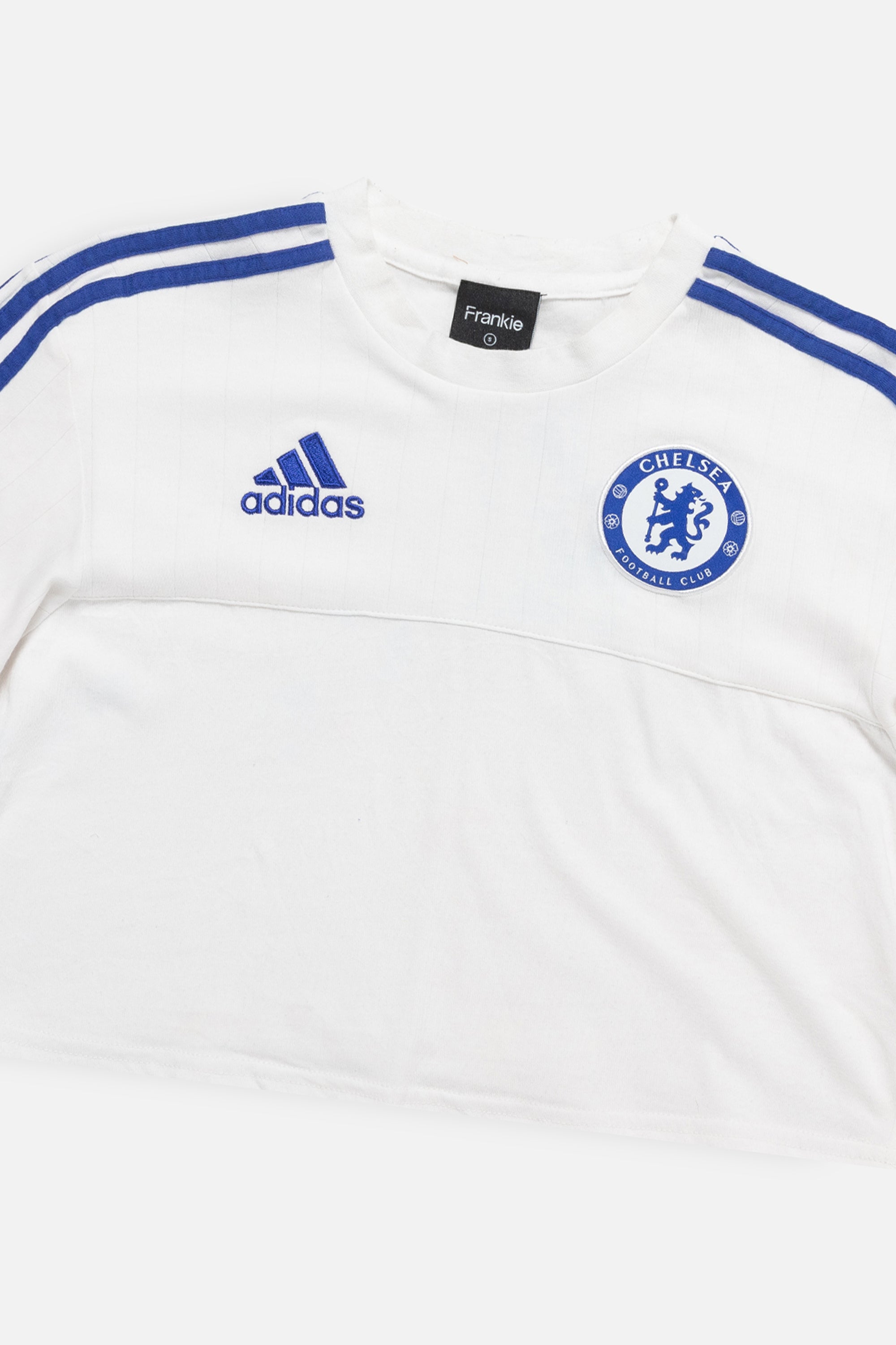 Rework Chelsea FC Crop Jersey-Adidas-Frankie Collective-Rework-Vintage-Streetwear