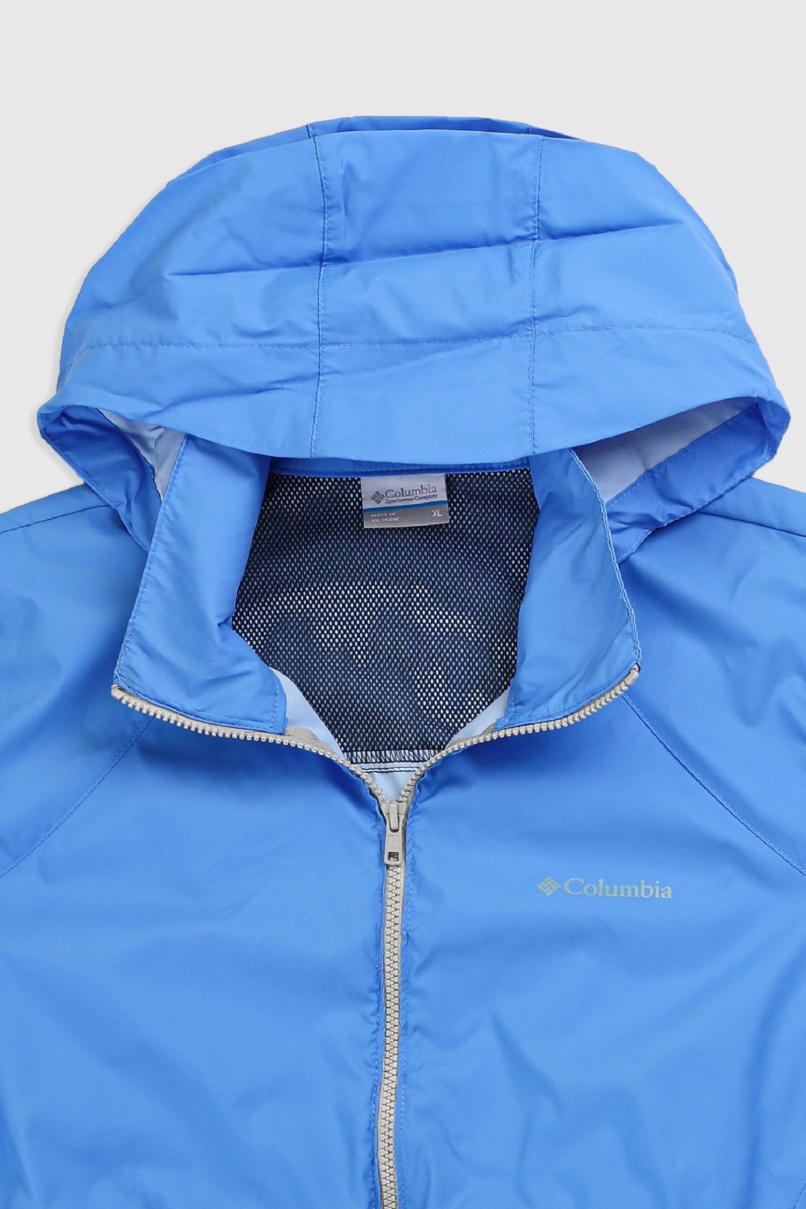 Rework Columbia Crop Windbreaker Jacket - XL-SWEATERS-Columbia-Frankie Collective Rare Vintage Streetwear Reworks