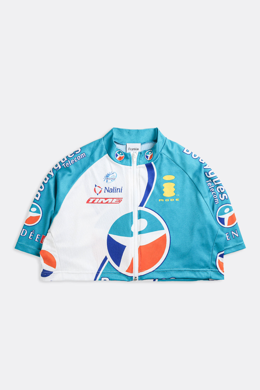 Rework Crop Cycling Jersey - L-JERSEYS-vendor-unknown-Frankie Collective Rare Vintage Streetwear Reworks
