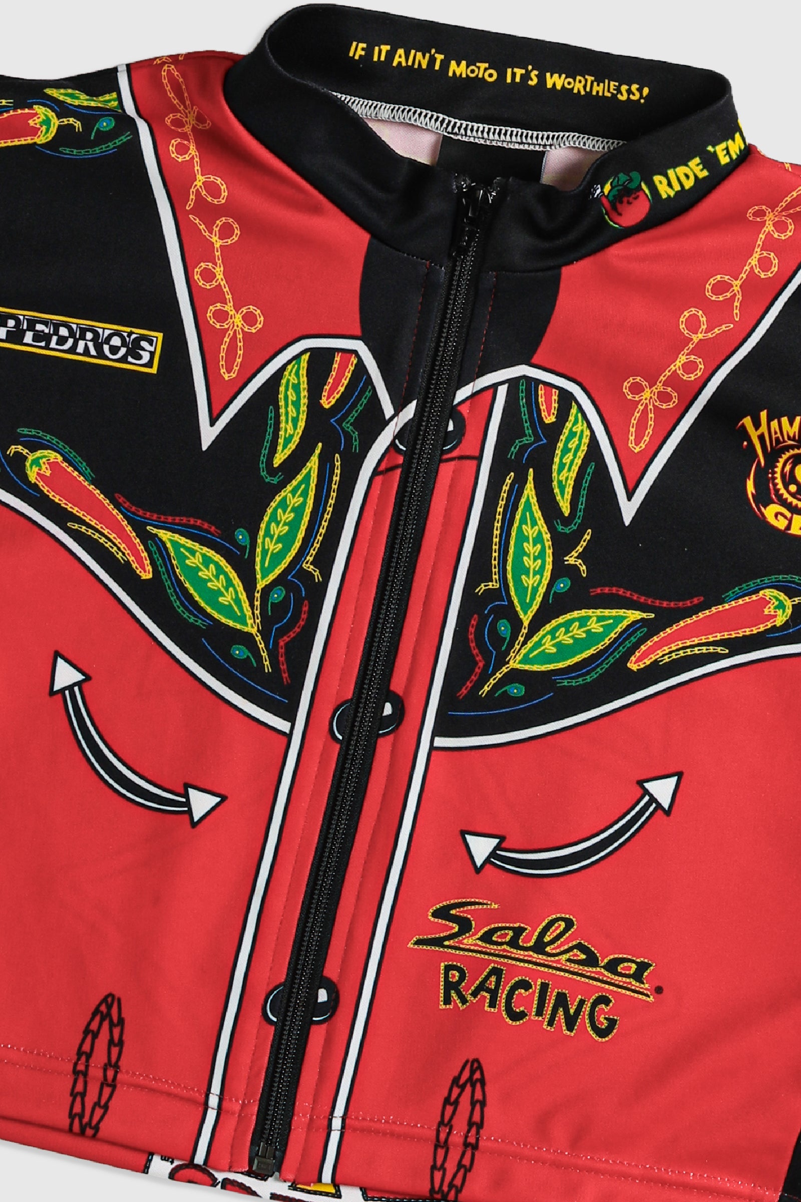 Rework Crop Cycling Jersey - XL-JERSEYS-vendor-unknown-Frankie Collective Rare Vintage Streetwear Reworks