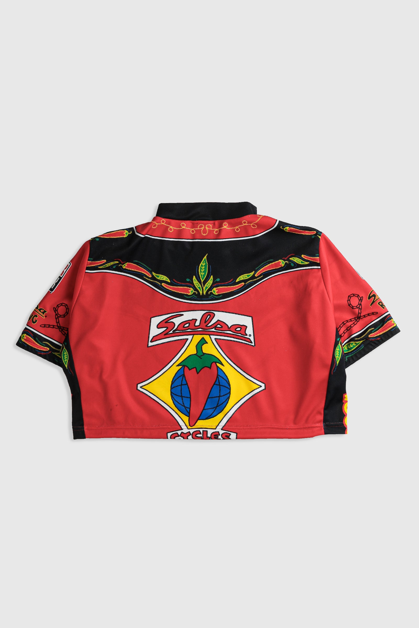 Rework Crop Cycling Jersey - XL-JERSEYS-vendor-unknown-Frankie Collective Rare Vintage Streetwear Reworks