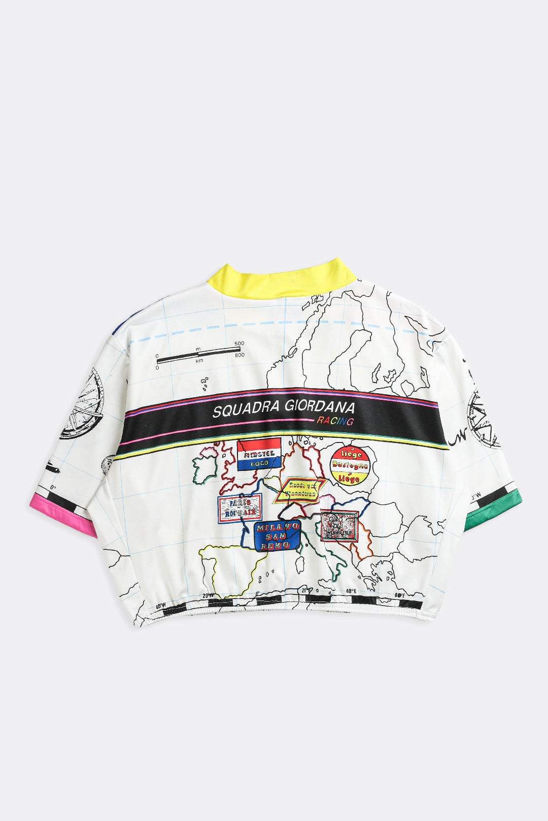 Rework Crop Cycling Jersey - XL-JERSEYS-vendor-unknown-Frankie Collective Rare Vintage Streetwear Reworks