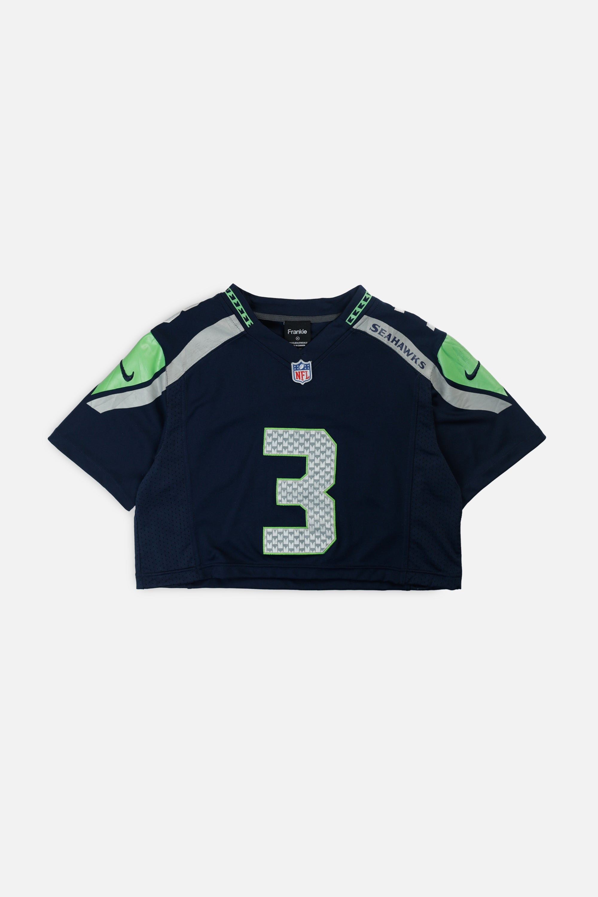 Rework Crop Seattle Seahawks NFL Jersey - M-JERSEYS-NFL-M-Frankie Collective Rare Vintage Streetwear Reworks
