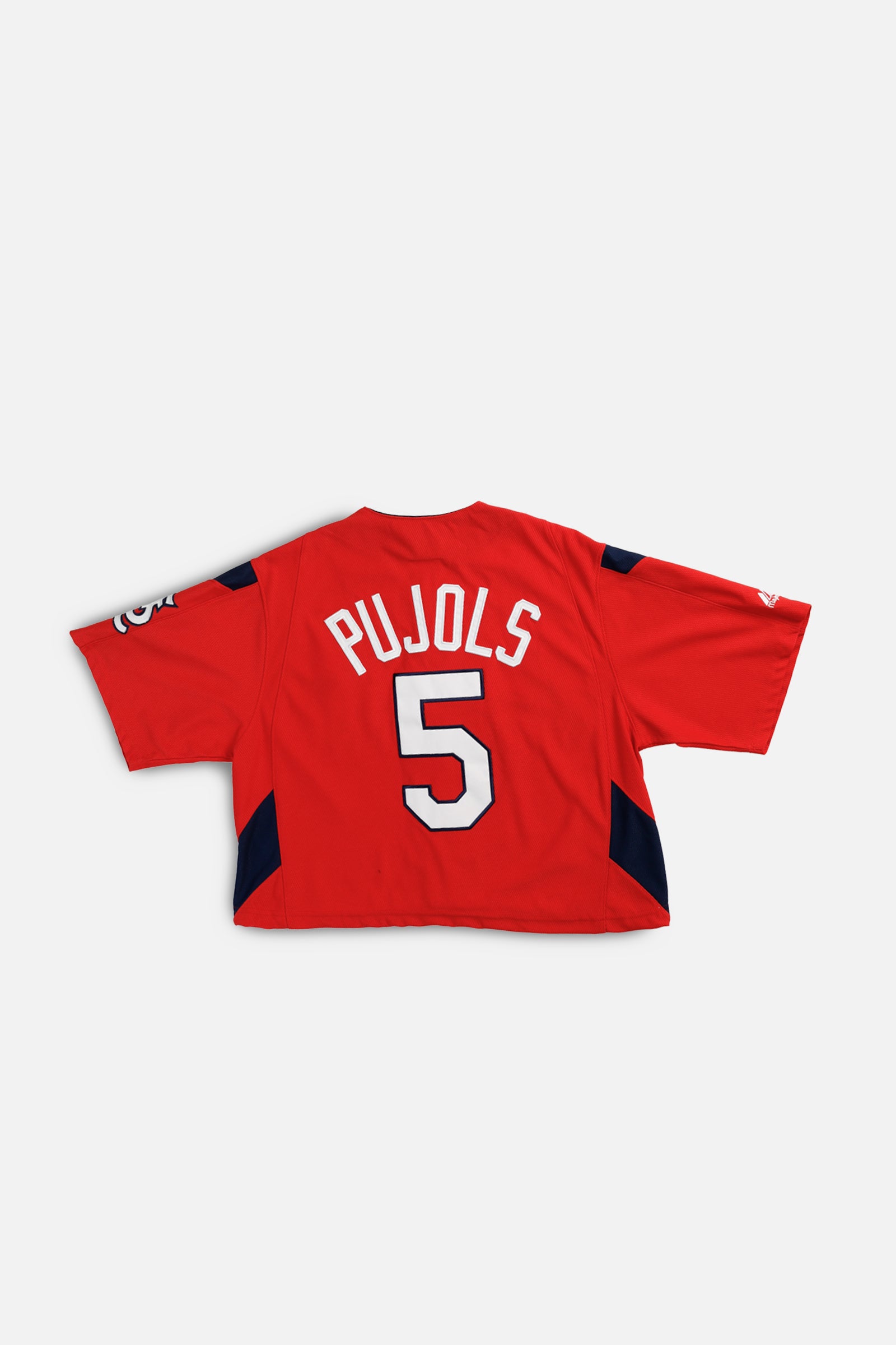 Rework Crop St. Louis Cardinals MLB Jersey - L-TOPS-MLB-L-Frankie Collective Rare Vintage Streetwear Reworks