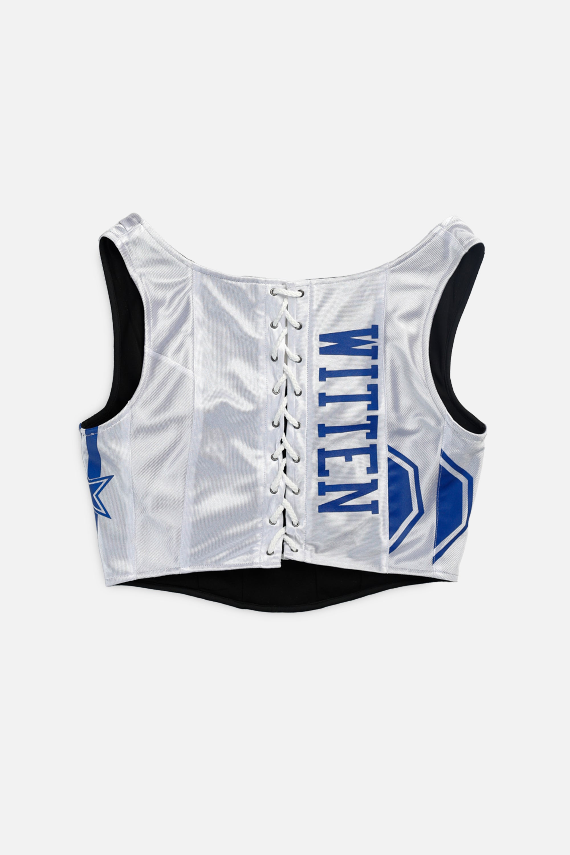 Rework Dallas Cowboys NFL Corset - L-TOPS-NFL-L-Frankie Collective Rare Vintage Streetwear Reworks