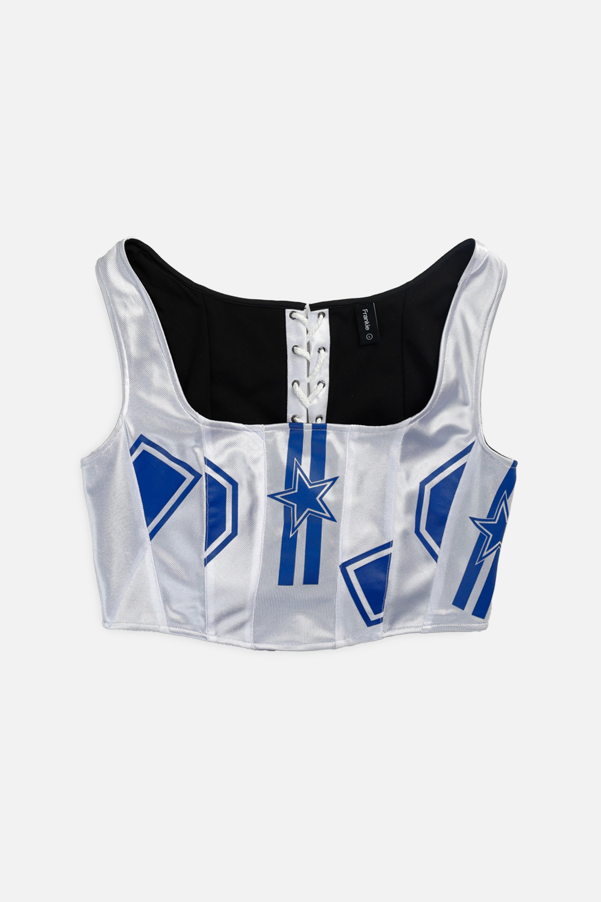Rework Dallas Cowboys NFL Corset - L-TOPS-NFL-L-Frankie Collective Rare Vintage Streetwear Reworks
