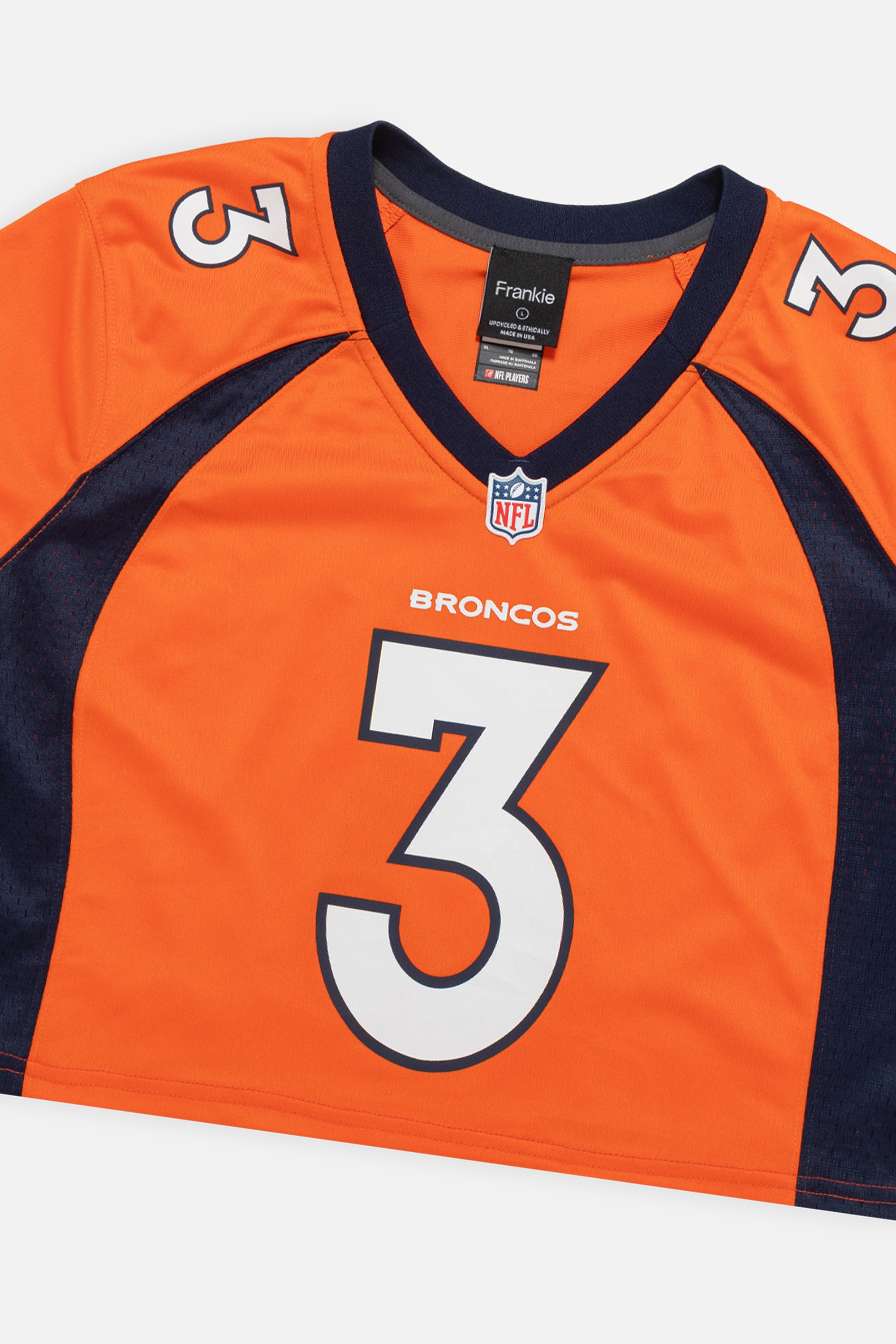 Rework Denver Broncos Crop Jersey-NFL-Frankie Collective-Rework-Vintage-Streetwear