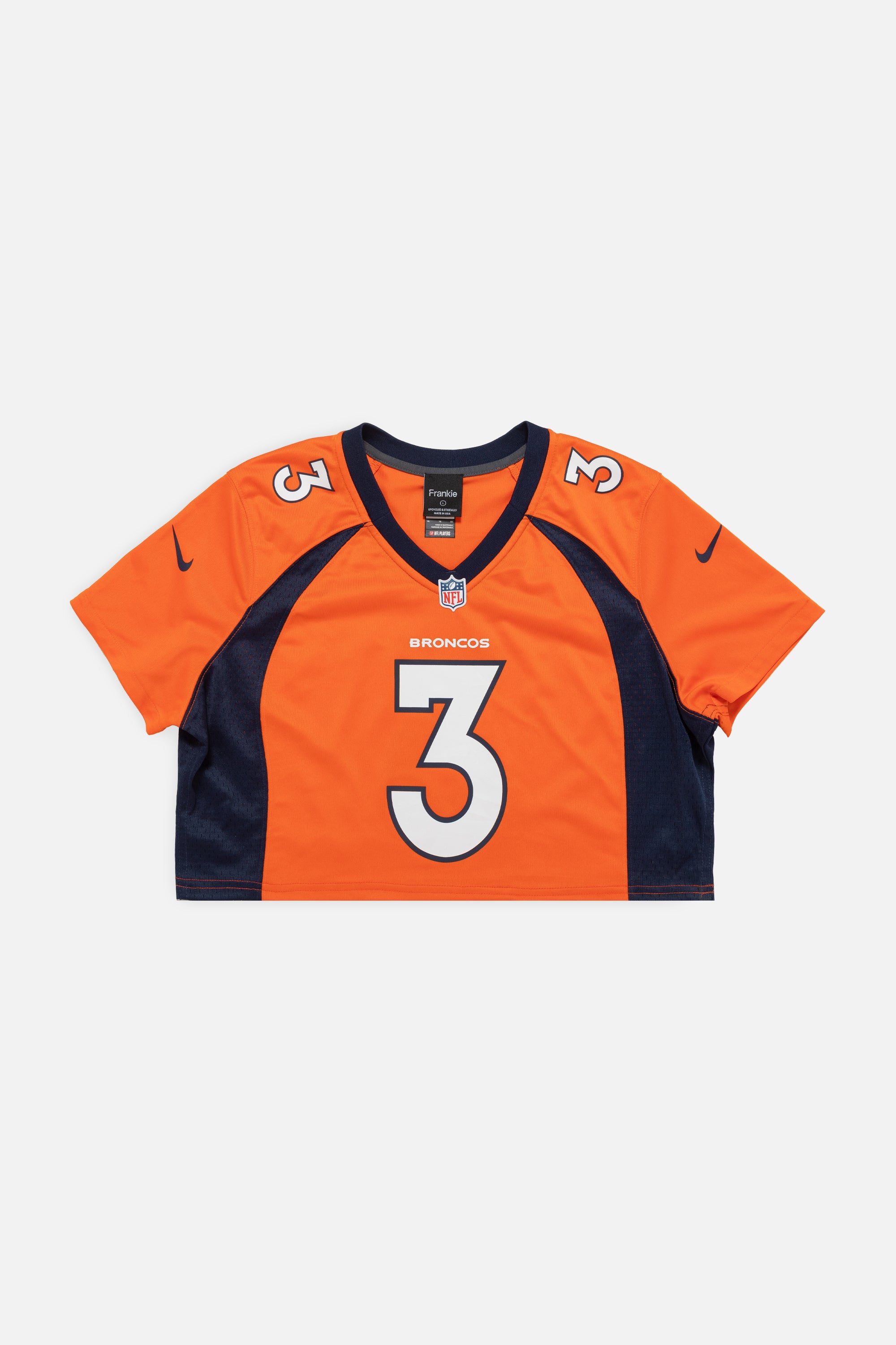 Rework Denver Broncos Crop Jersey-NFL-Frankie Collective-Rework-Vintage-Streetwear