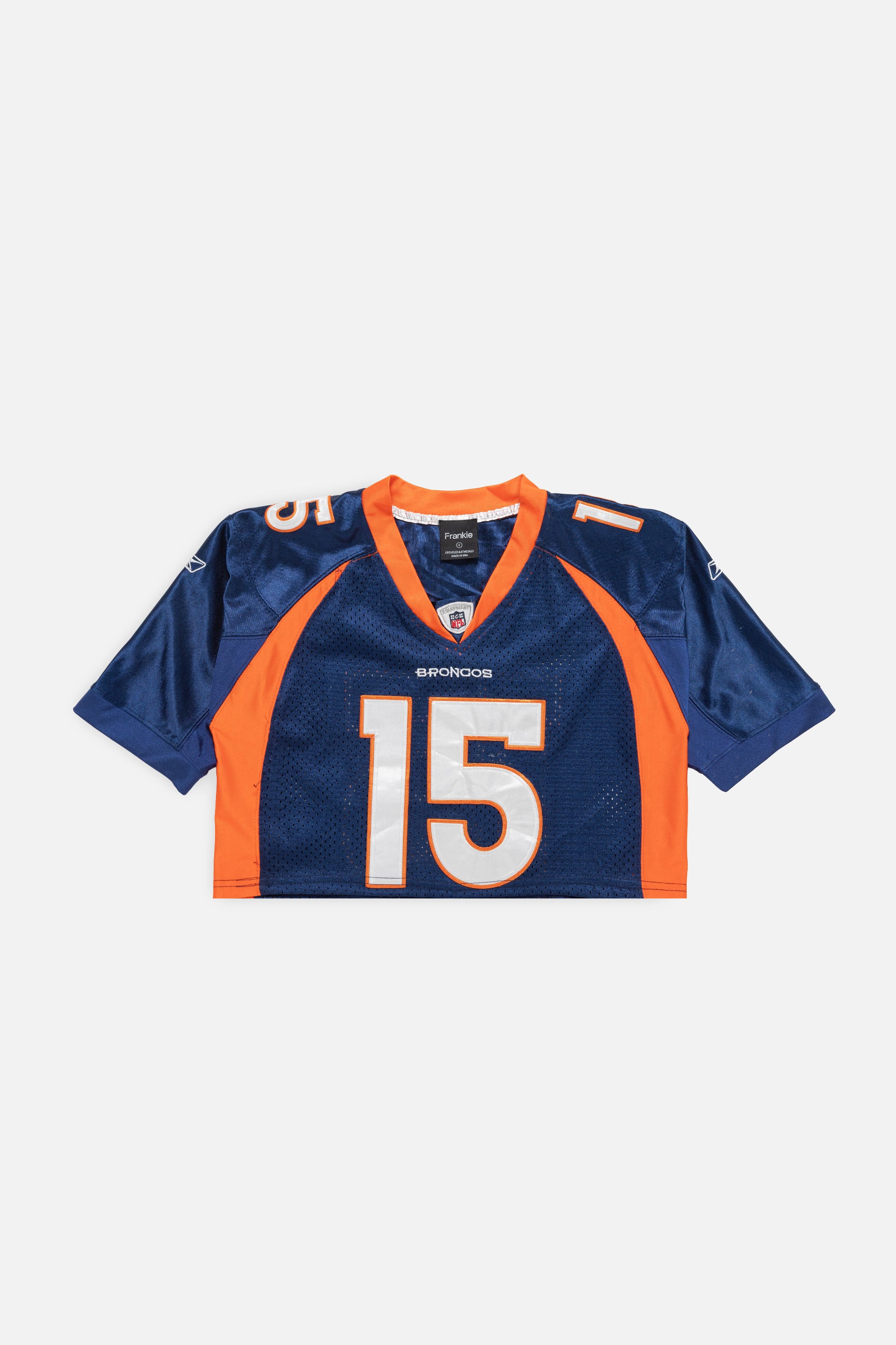 Rework Denver Broncos Crop Jersey-NFL-Frankie Collective-Rework-Vintage-Streetwear