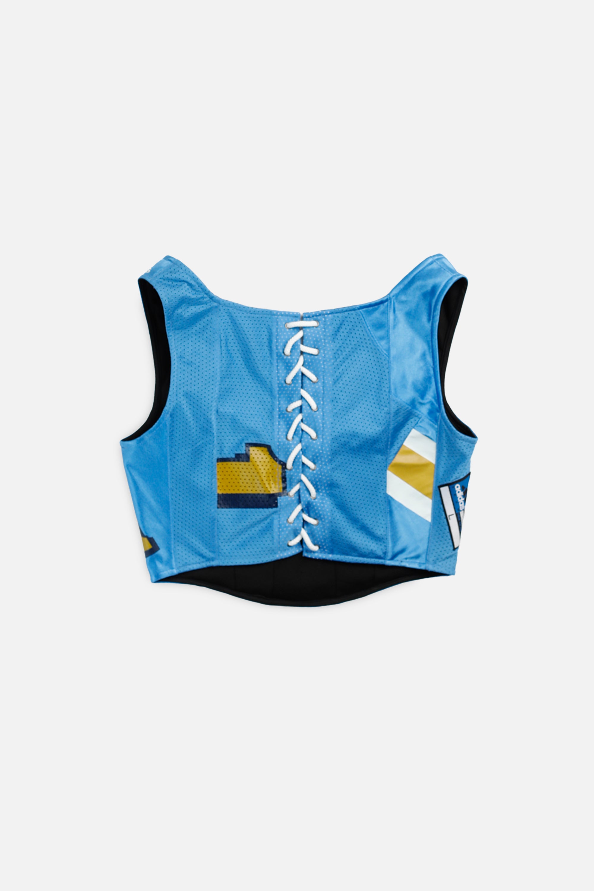 Rework Football Corset - M-TOPS-vendor-unknown-M-Frankie Collective Rare Vintage Streetwear Reworks