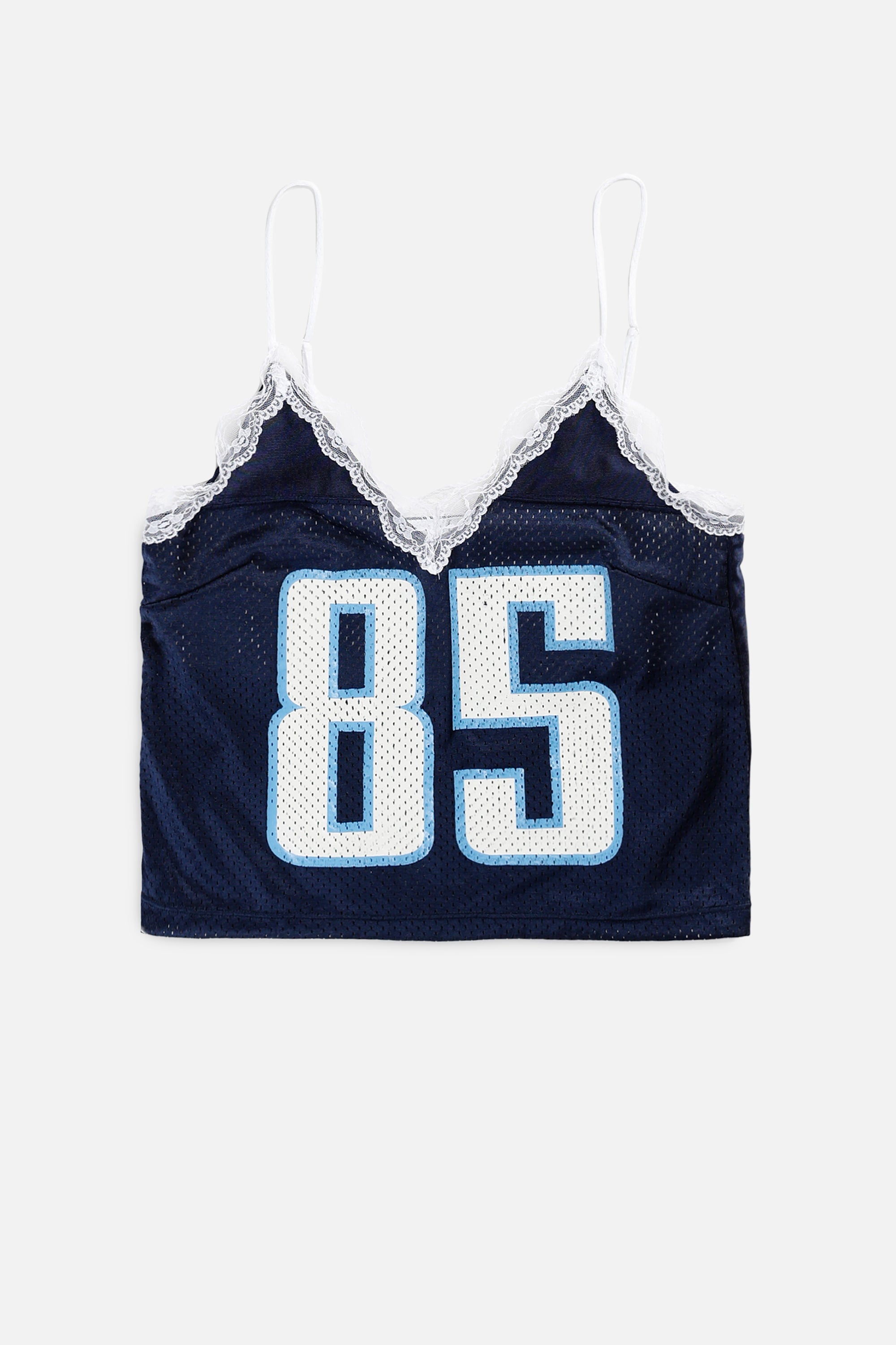 Rework NFL Lace Tank - M-TOPS-NFL-M-Frankie Collective Rare Vintage Streetwear Reworks