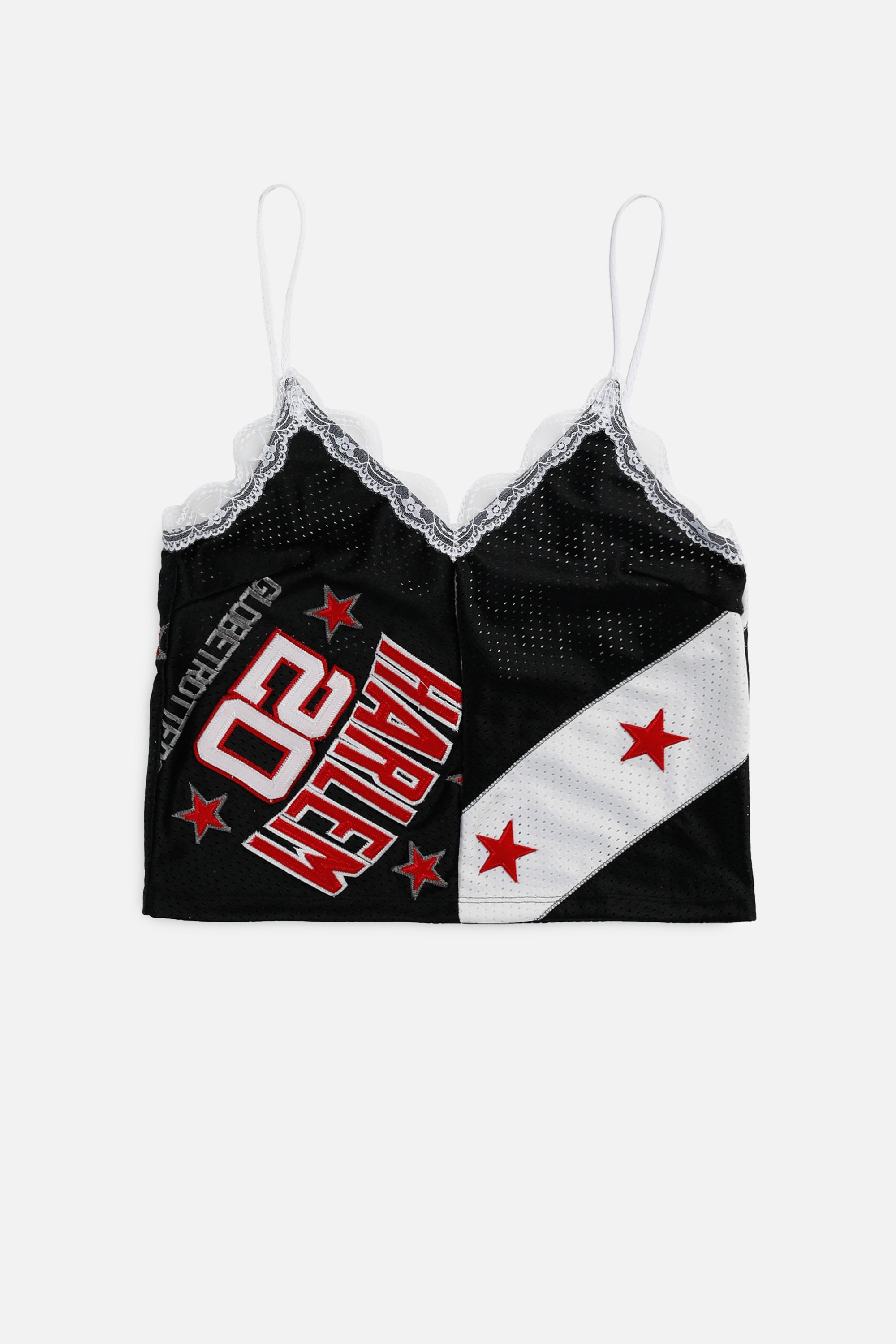Rework Harlem Globetrotters NBA Lace Tank - M-TOPS-NBA-M-Frankie Collective Rare Vintage Streetwear Reworks