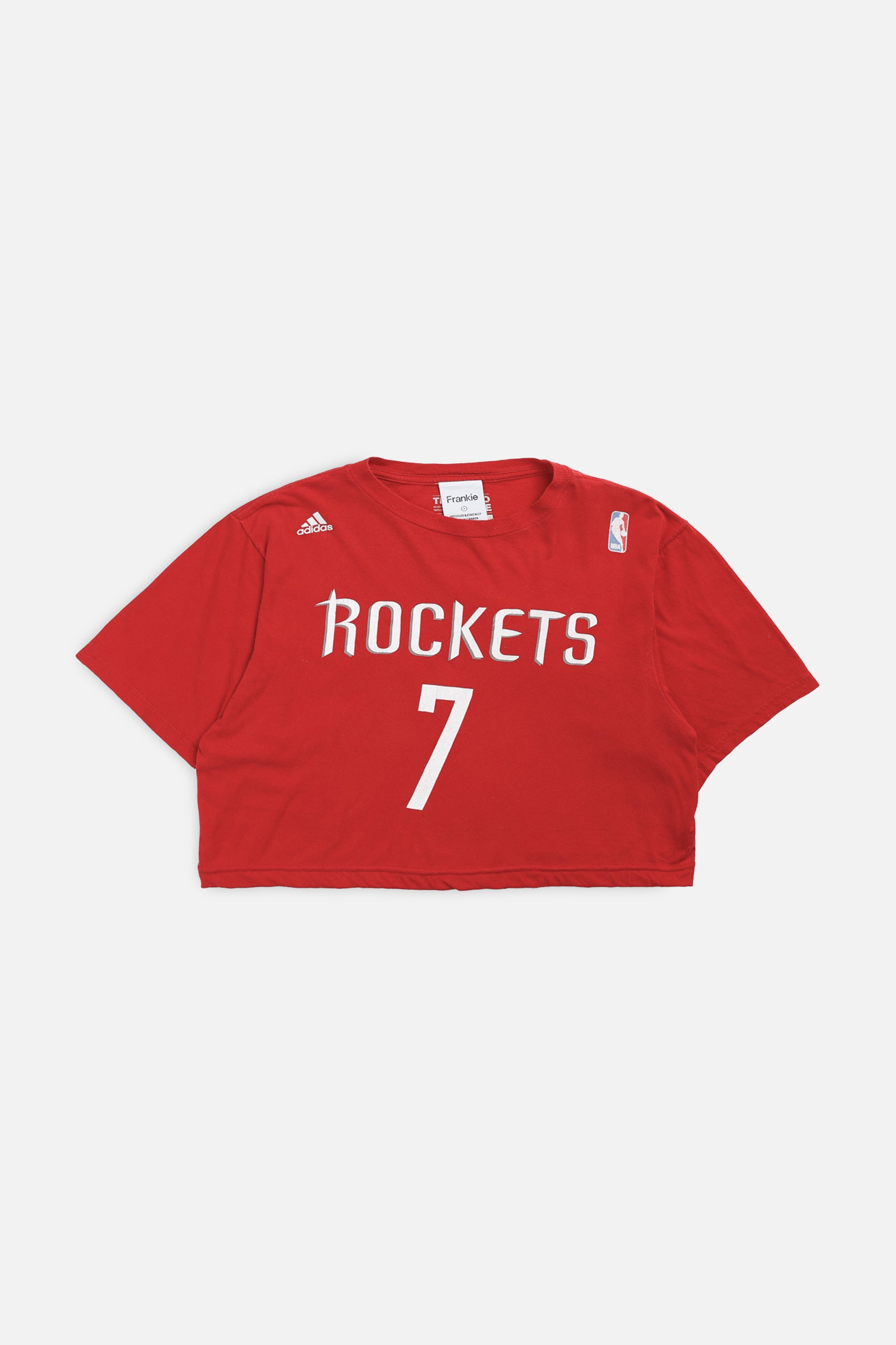 Rework Houston Rockets NBA Crop Tee - S-TOPS-NBA-S-Frankie Collective Rare Vintage Streetwear Reworks
