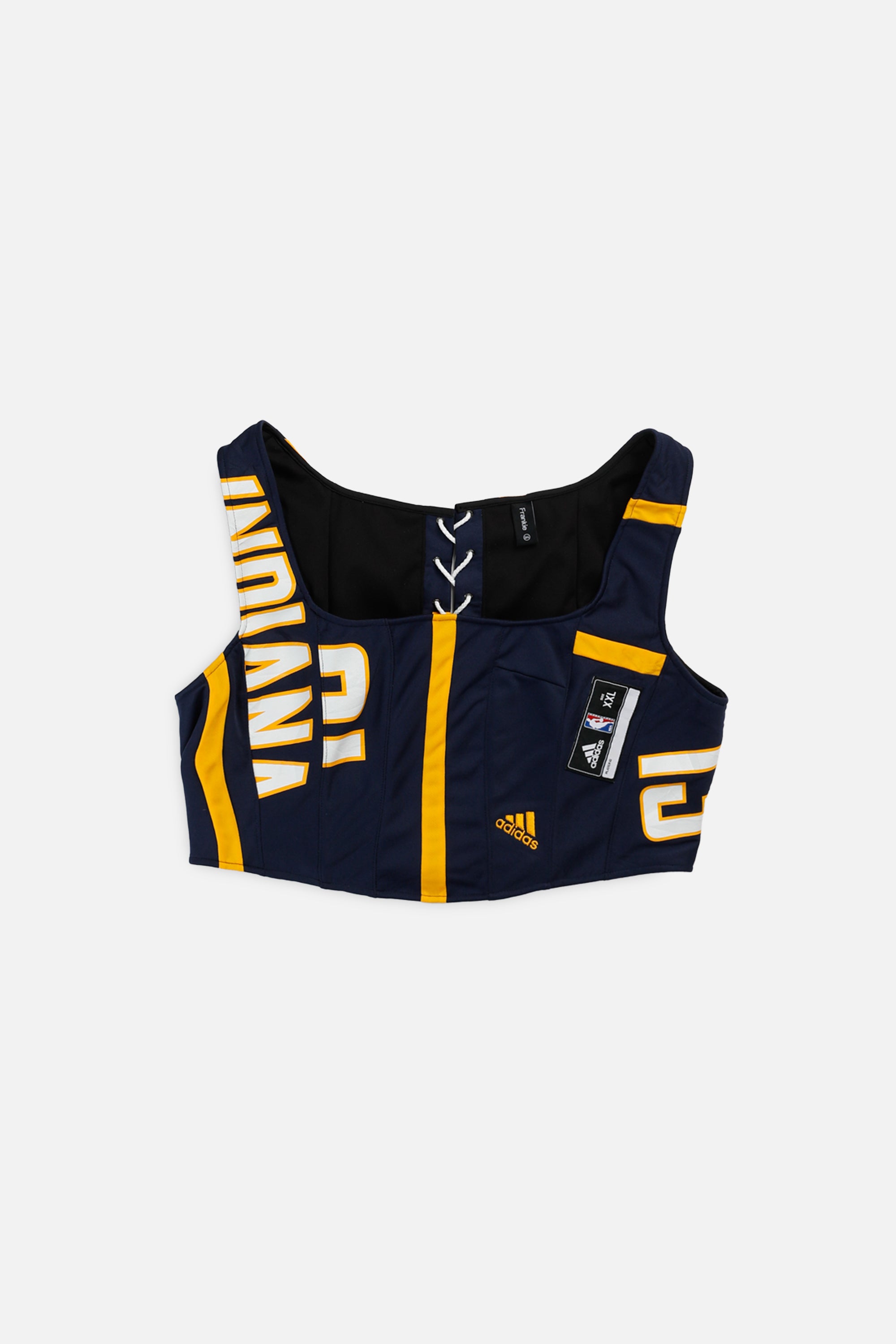Rework Indiana Pacers NBA Corset - XXL-TOPS-NBA-XXL-Frankie Collective Rare Vintage Streetwear Reworks