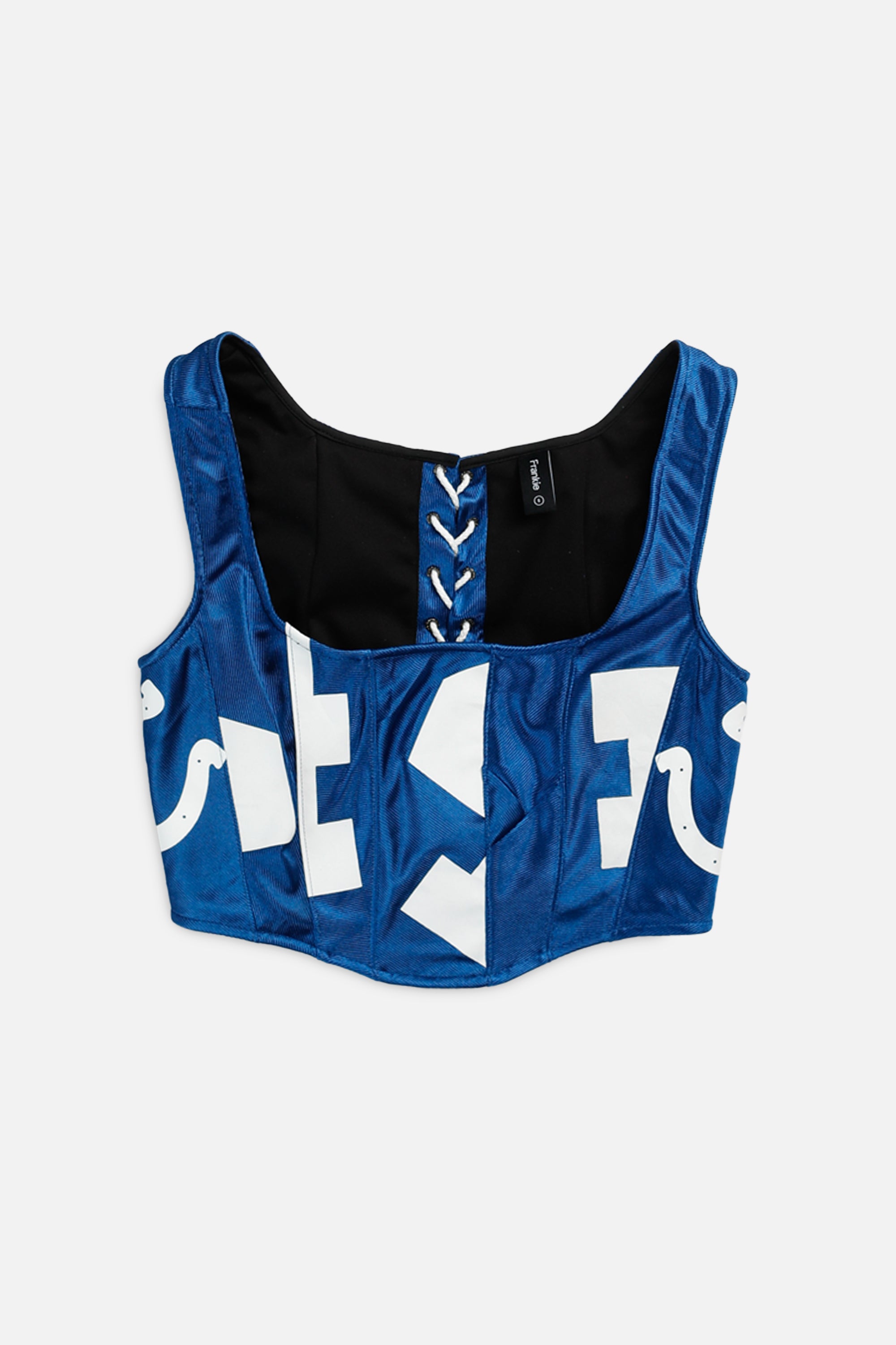Rework Indianapolis Colts NFL Corset - S-TOPS-NFL-S-Frankie Collective Rare Vintage Streetwear Reworks