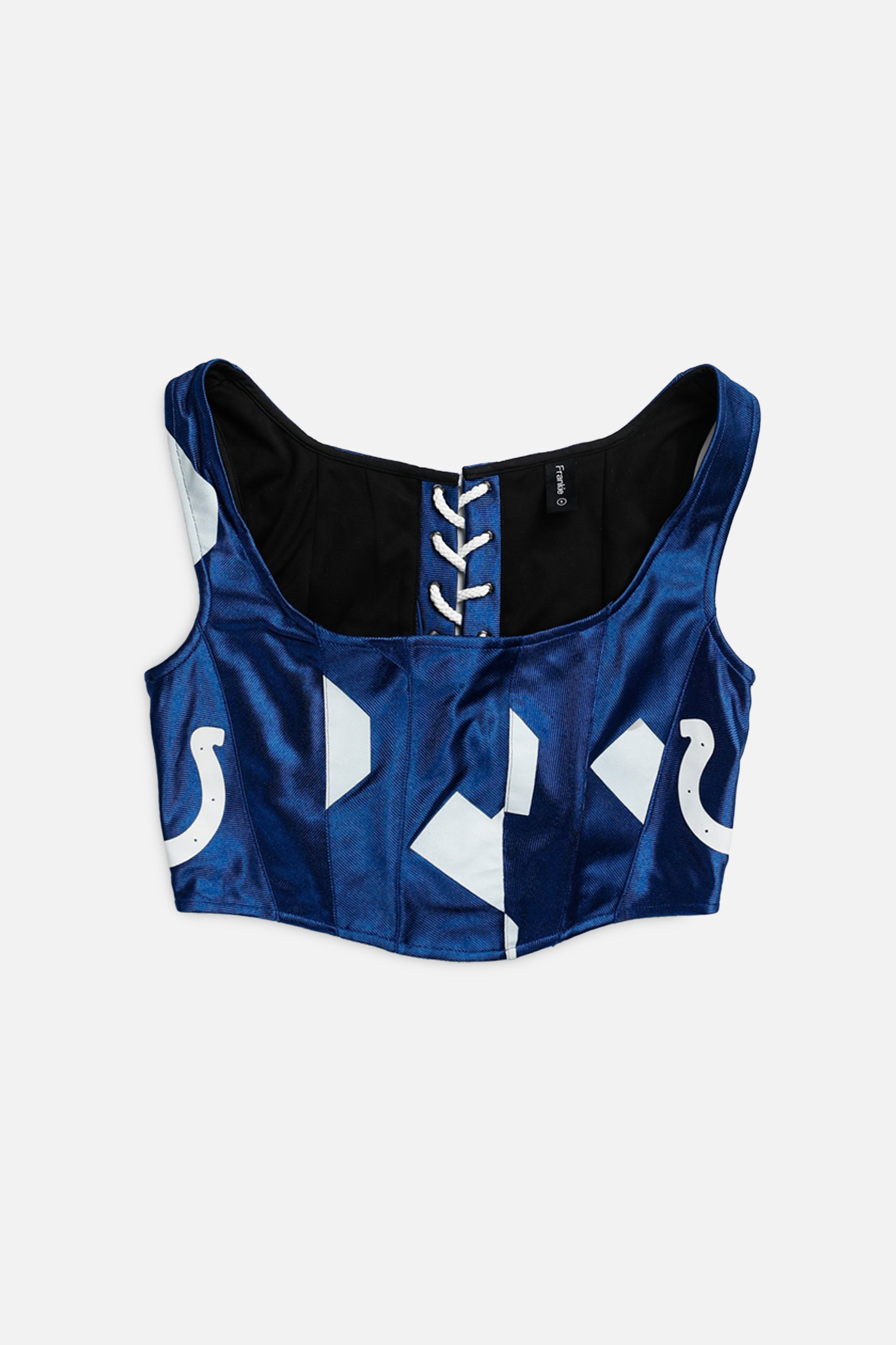 Rework Indianapolis Colts NFL Corset - S-TOPS-NFL-S-Frankie Collective Rare Vintage Streetwear Reworks