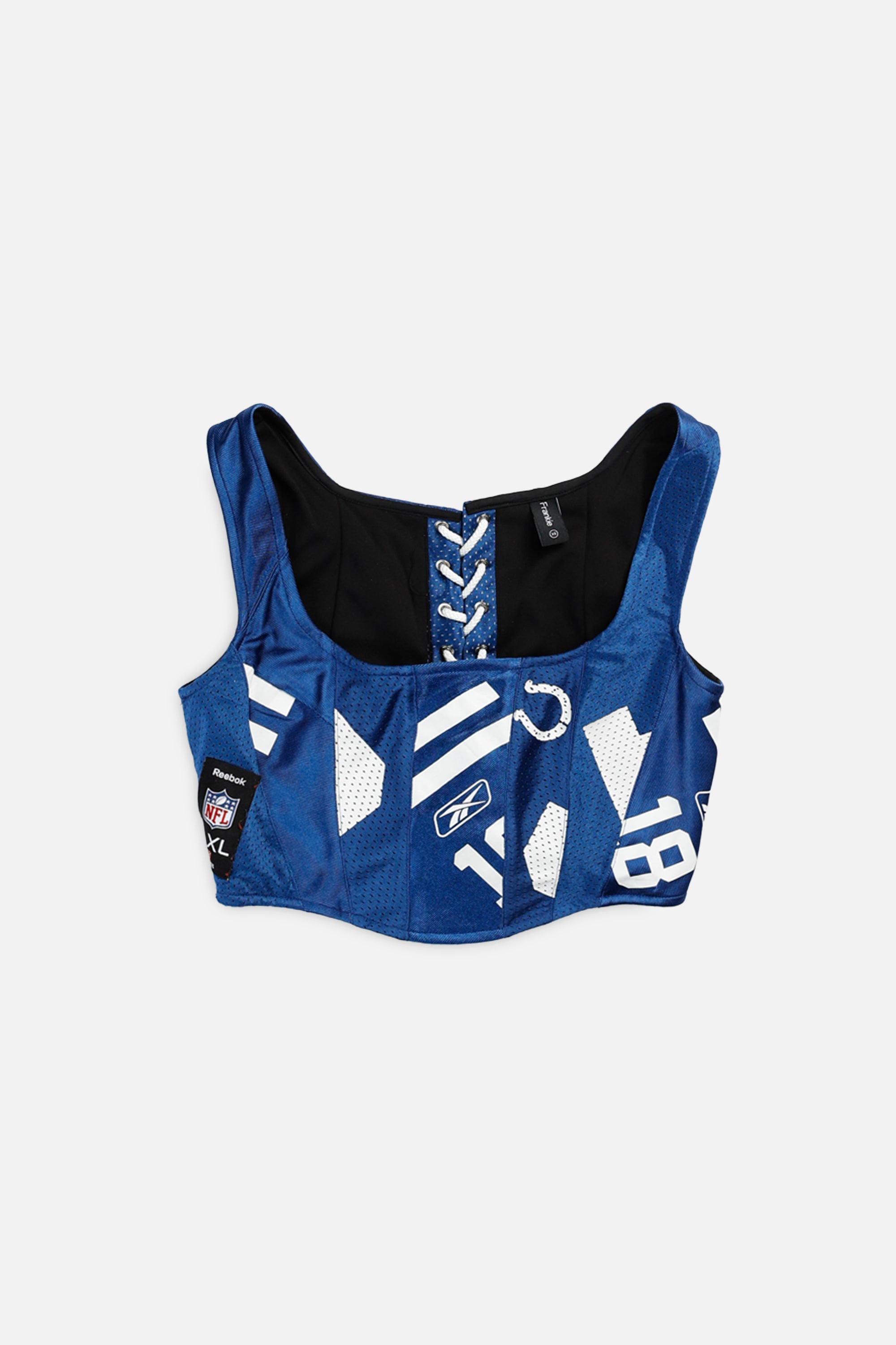 Rework Indianapolis Colts NFL Corset - XS-TOPS-NFL-XS-Frankie Collective Rare Vintage Streetwear Reworks