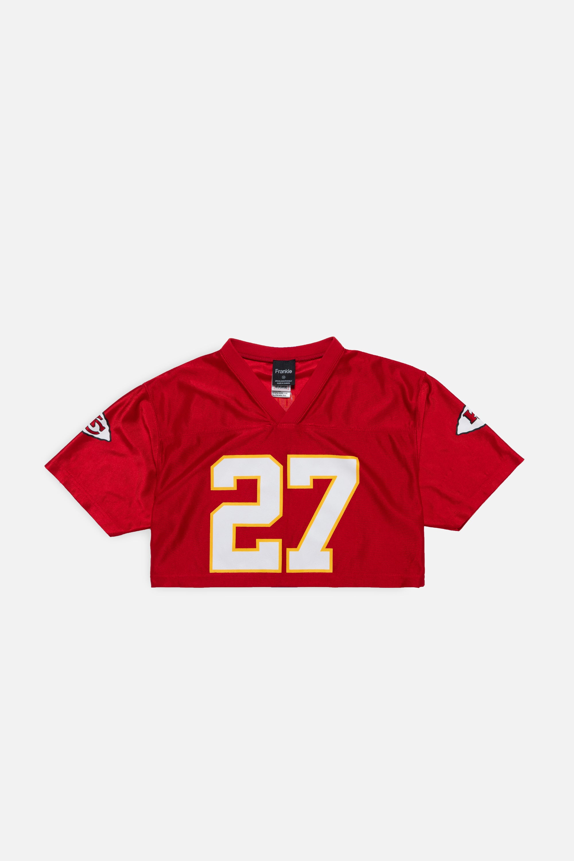 Rework Kansas City Chiefs Crop Jersey - M-JERSEYS-NFL-Frankie Collective