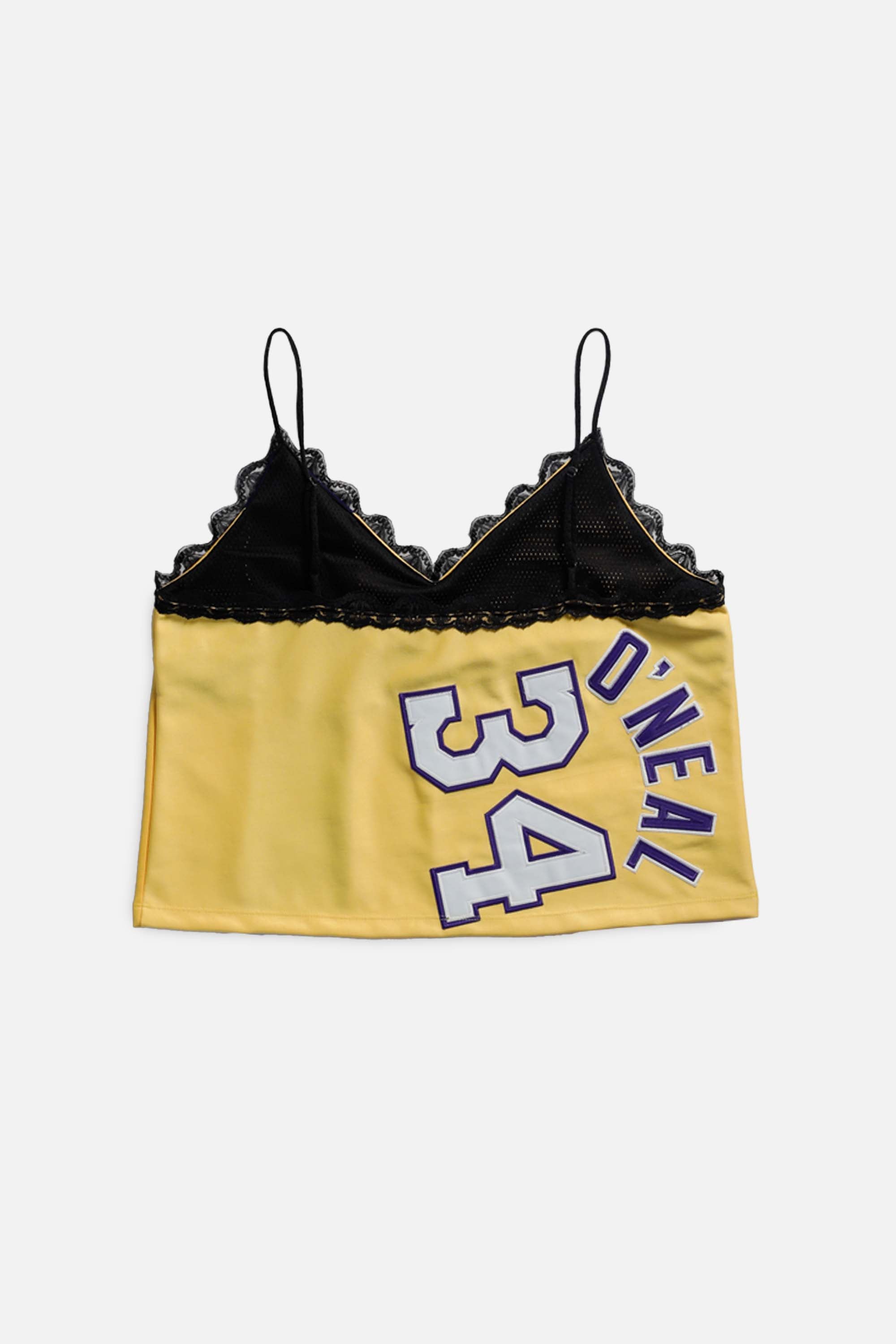 Rework LA Lakers NBA Lace Tank - XXL-TOPS-NBA-XXL-Frankie Collective Rare Vintage Streetwear Reworks
