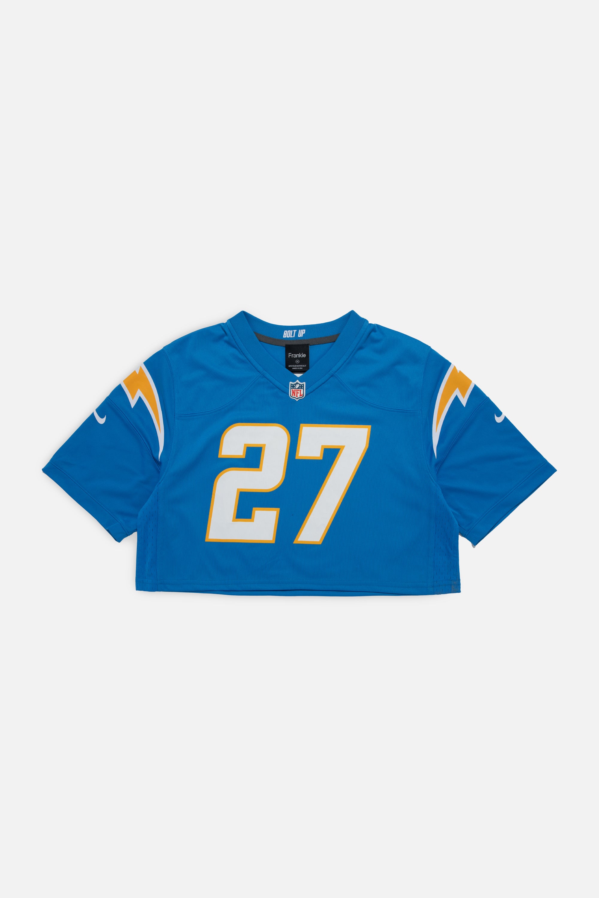 Rework Los Angeles Chargers Crop Jersey-NFL-Frankie Collective-Rework-Vintage-Streetwear