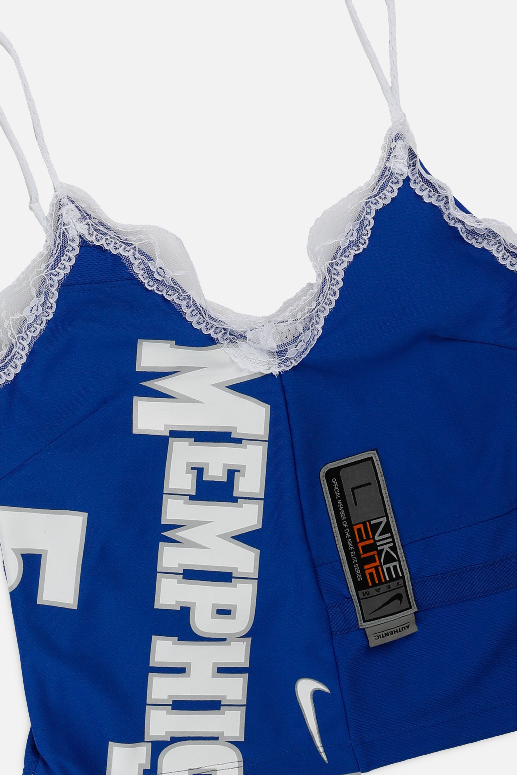 Rework Memphis NCAA Lace Tank - XS-TOPS-NCAA-XS-Frankie Collective Rare Vintage Streetwear Reworks