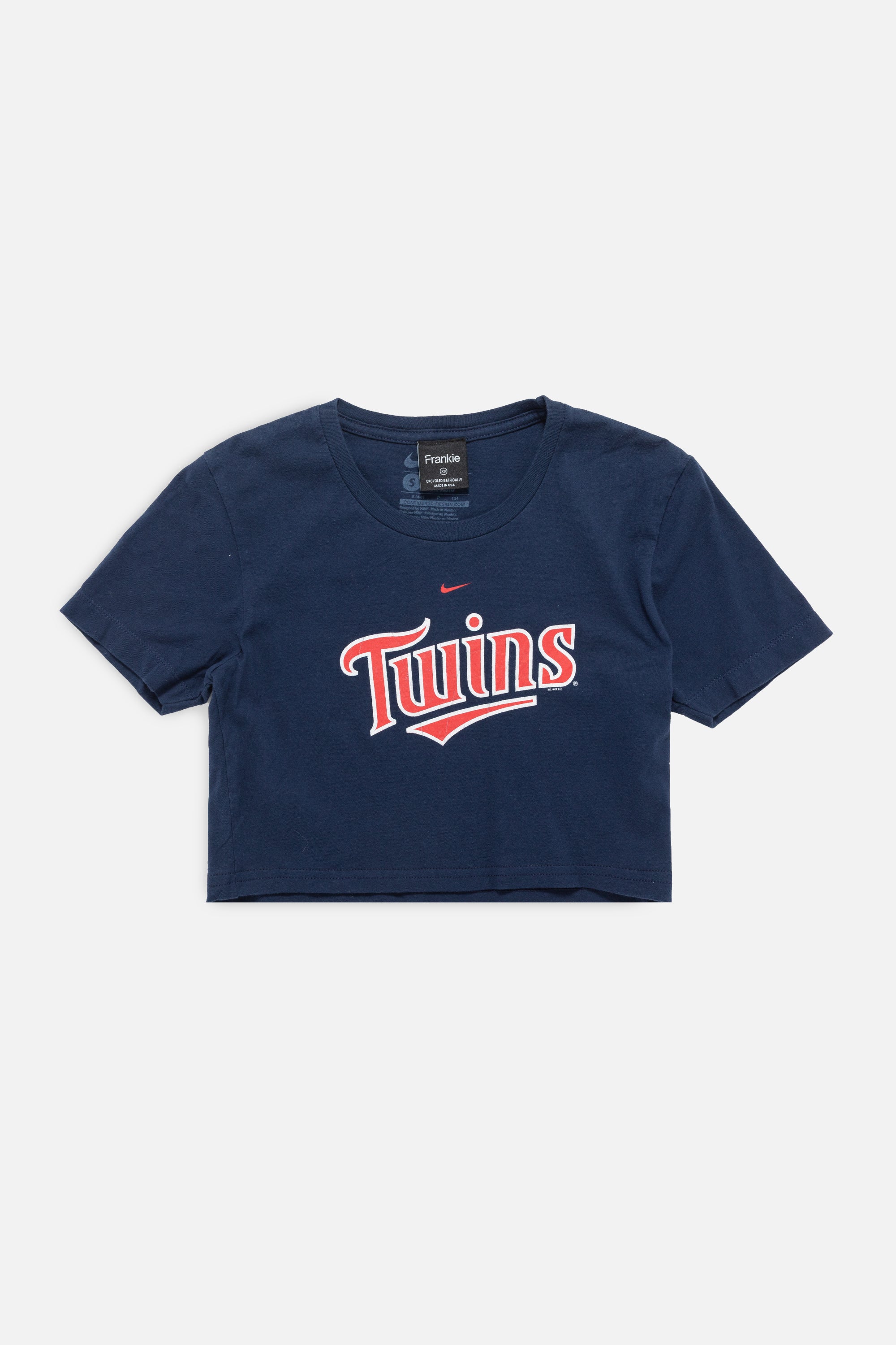 Rework Minnesota Twins Crop Tee-MLB-Frankie Collective-Rework-Vintage-Streetwear