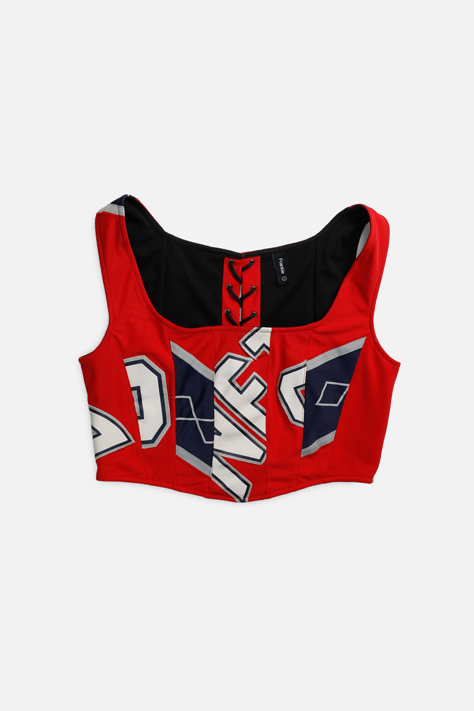 Rework New Jersey Nets NBA Corset - L-TOPS-NBA-L-Frankie Collective Rare Vintage Streetwear Reworks