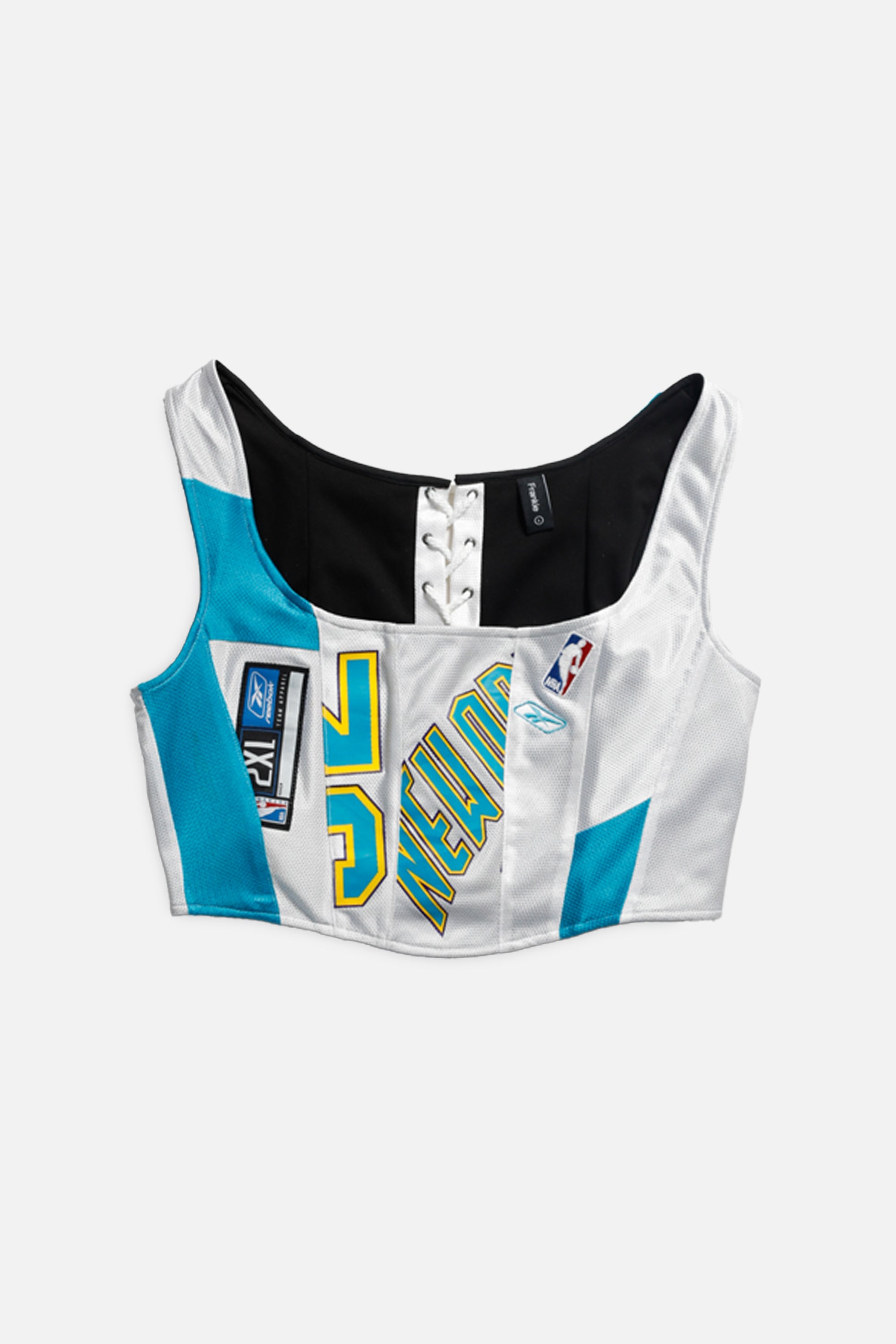 Rework New Orleans Pelicans NBA Corset - L-TOPS-NBA-L-Frankie Collective Rare Vintage Streetwear Reworks