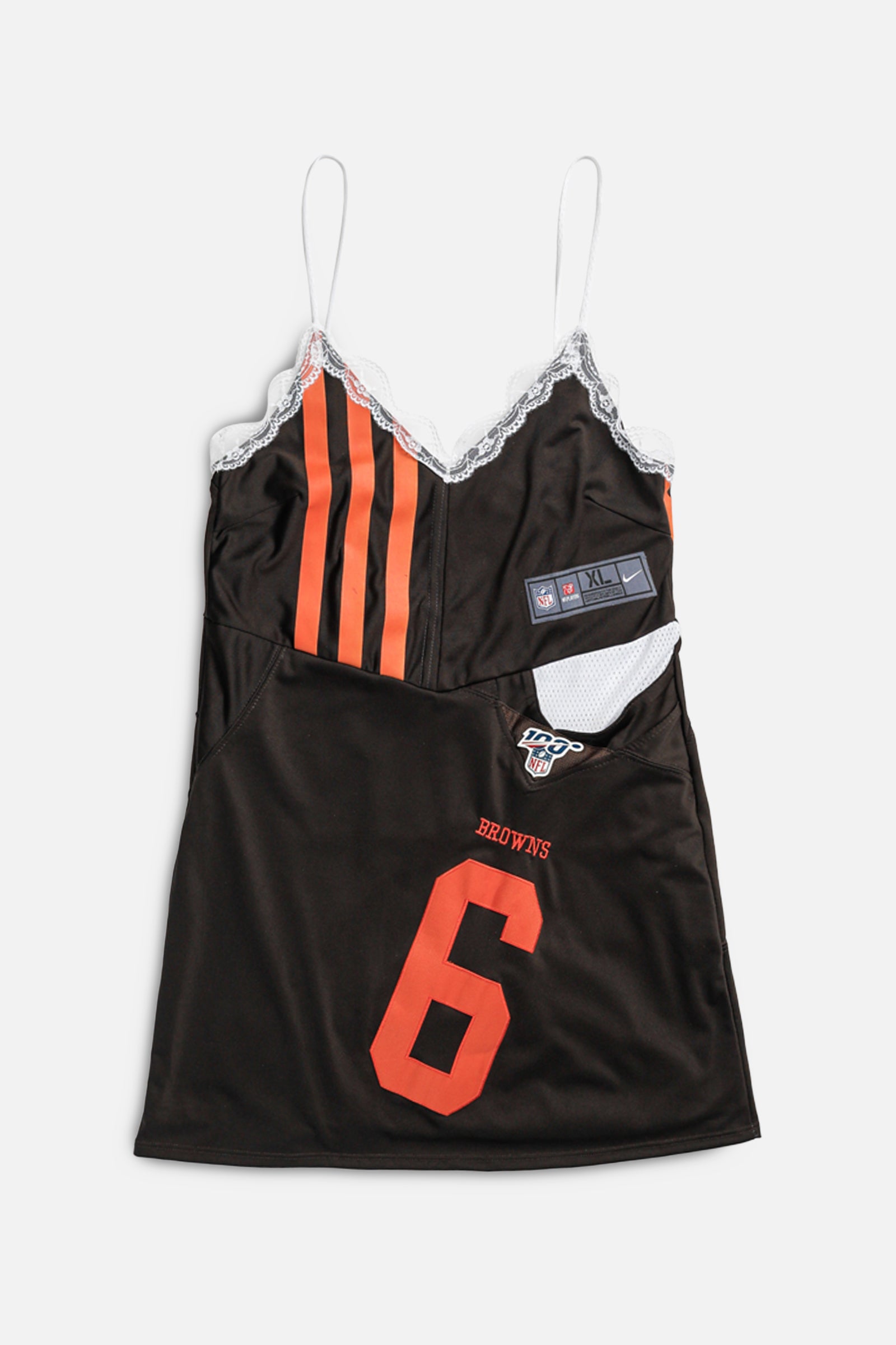 Rework NFL Lace Dress - M-DRESSES-NFL-M-Frankie Collective Rare Vintage Streetwear Reworks