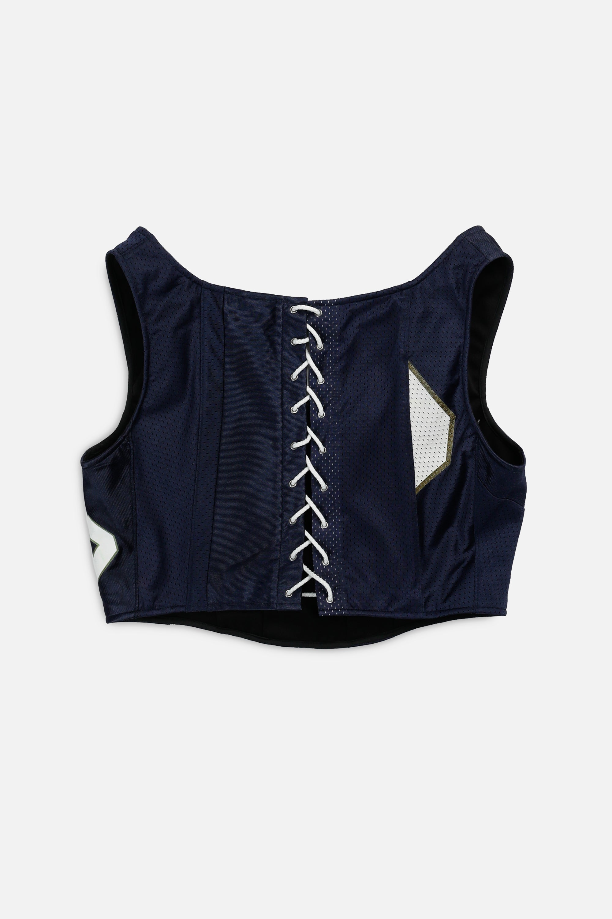 Rework Notre Dame Fighting Irish NCAA Corset - XL-TOPS-NCAA-XL-Frankie Collective Rare Vintage Streetwear Reworks