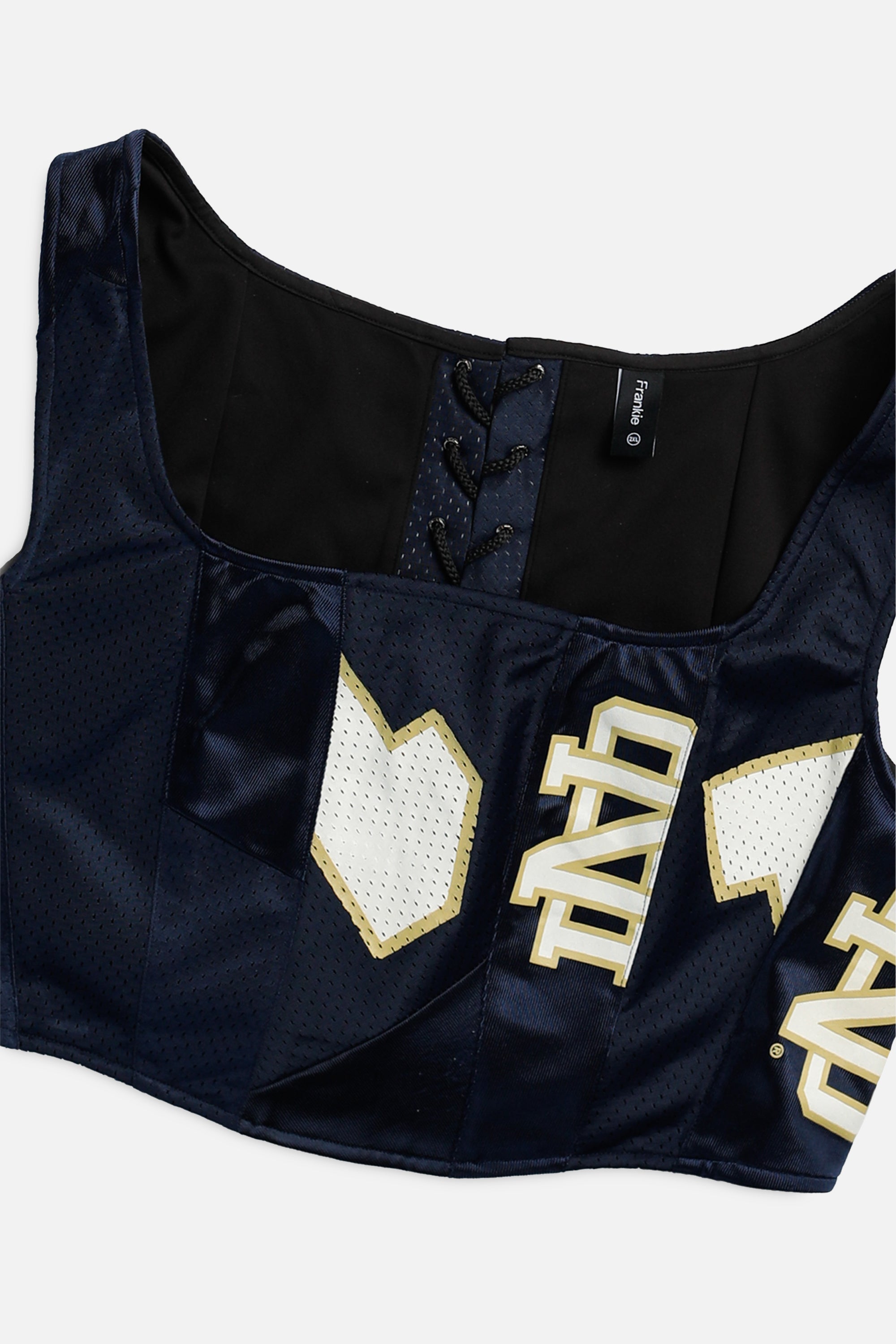 Rework Notre Dame Fighting Irish NCAA Corset - XXL-TOPS-NCAA-XXL-Frankie Collective Rare Vintage Streetwear Reworks