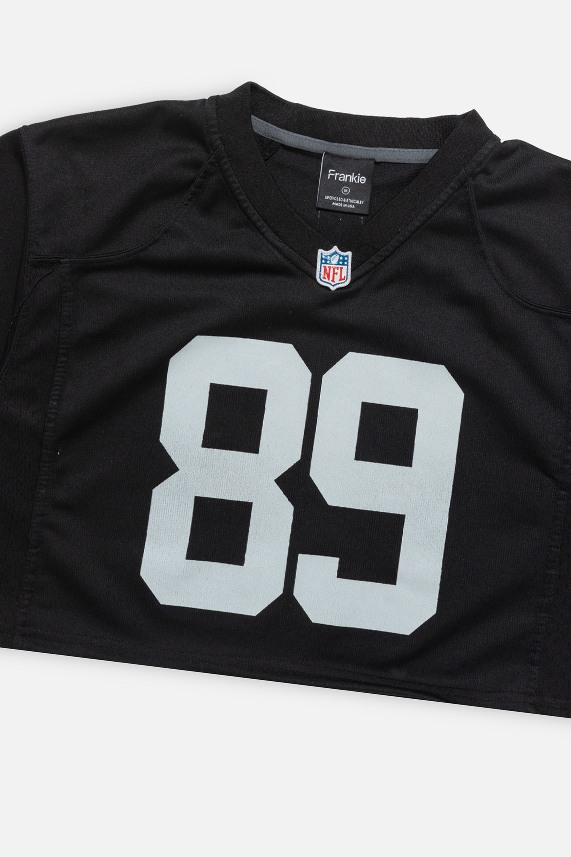 Rework Oakland Raiders Crop Jersey-NFL-Frankie Collective-Rework-Vintage-Streetwear
