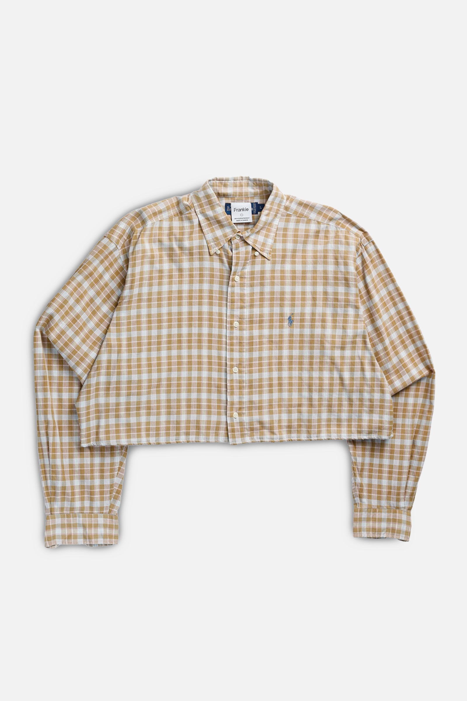 Rework Oxford Crop Shirt - L-TOPS-Polo-Frankie Collective