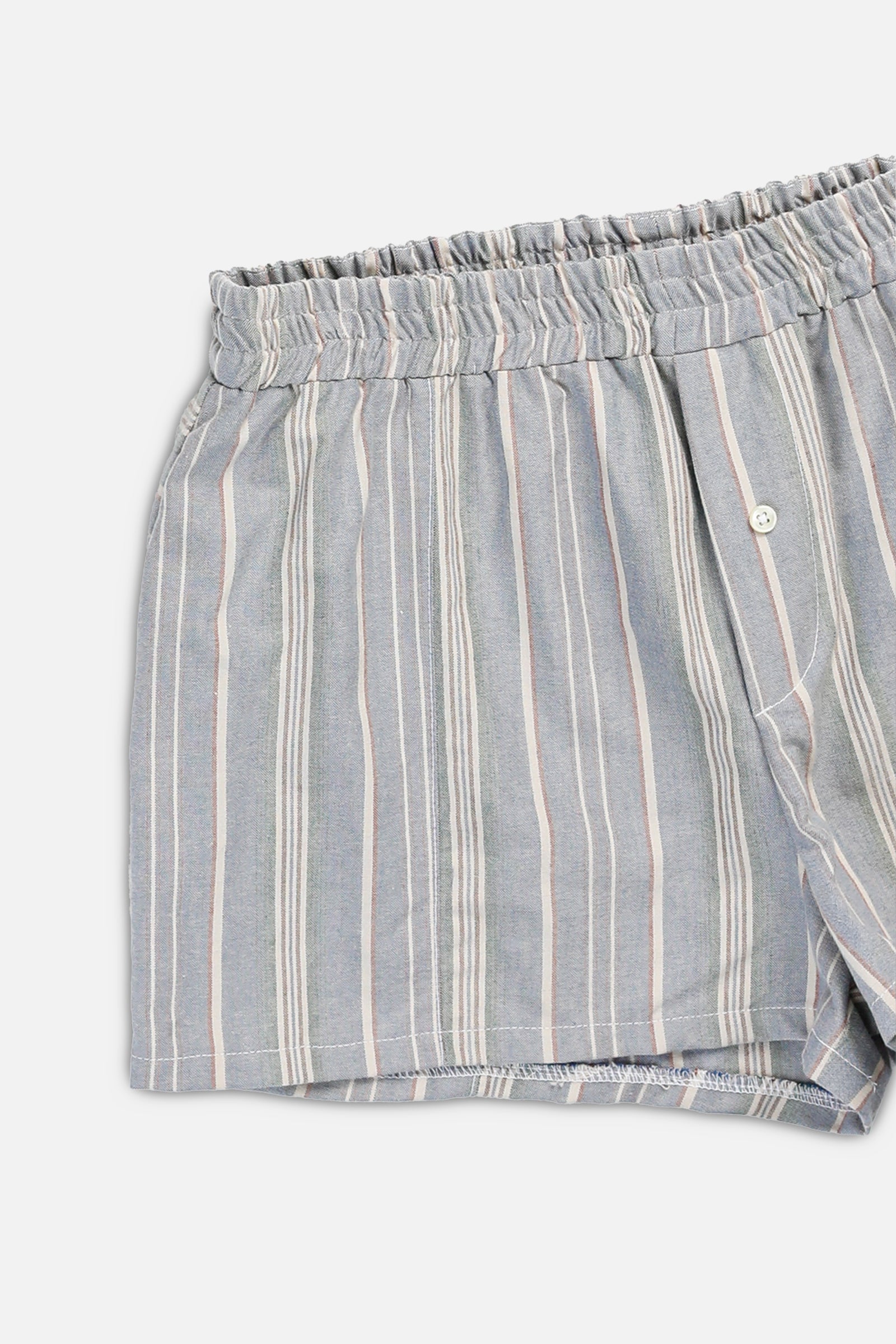 Rework Oxford Mini Boxer Shorts - M-BOTTOMS-vendor-unknown-M-Frankie Collective Rare Vintage Streetwear Reworks