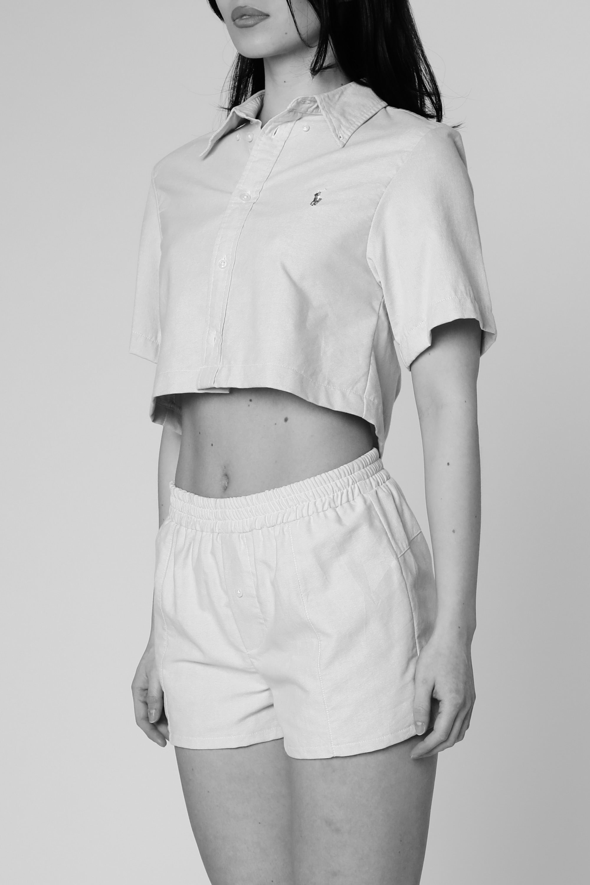 Rework Oxford Shorts Set - XS-SETS-Polo-XS-Frankie Collective Rare Vintage Streetwear Reworks