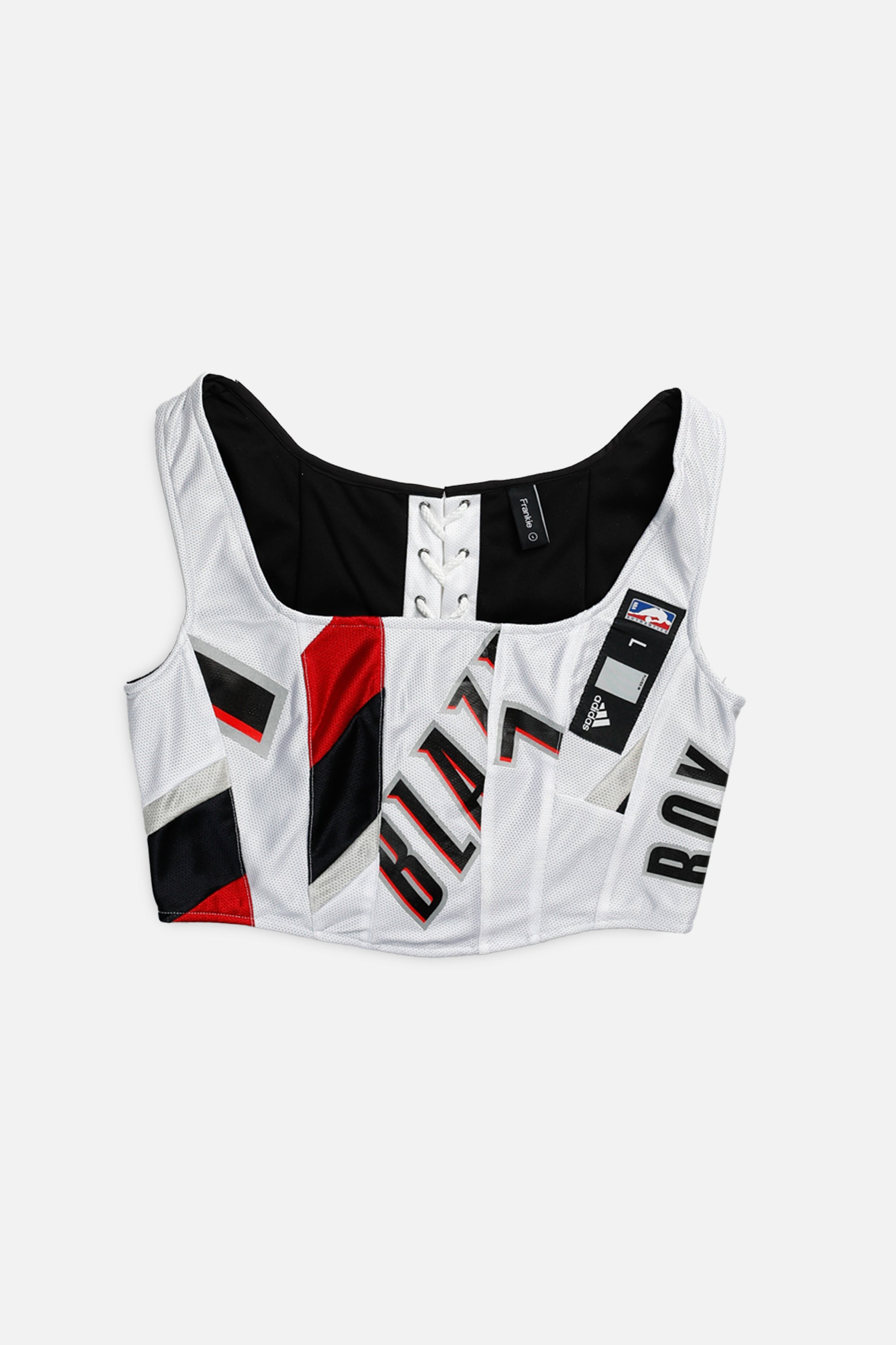 Rework Portland Trail Blazers NBA Corset - L-TOPS-NBA-L-Frankie Collective Rare Vintage Streetwear Reworks